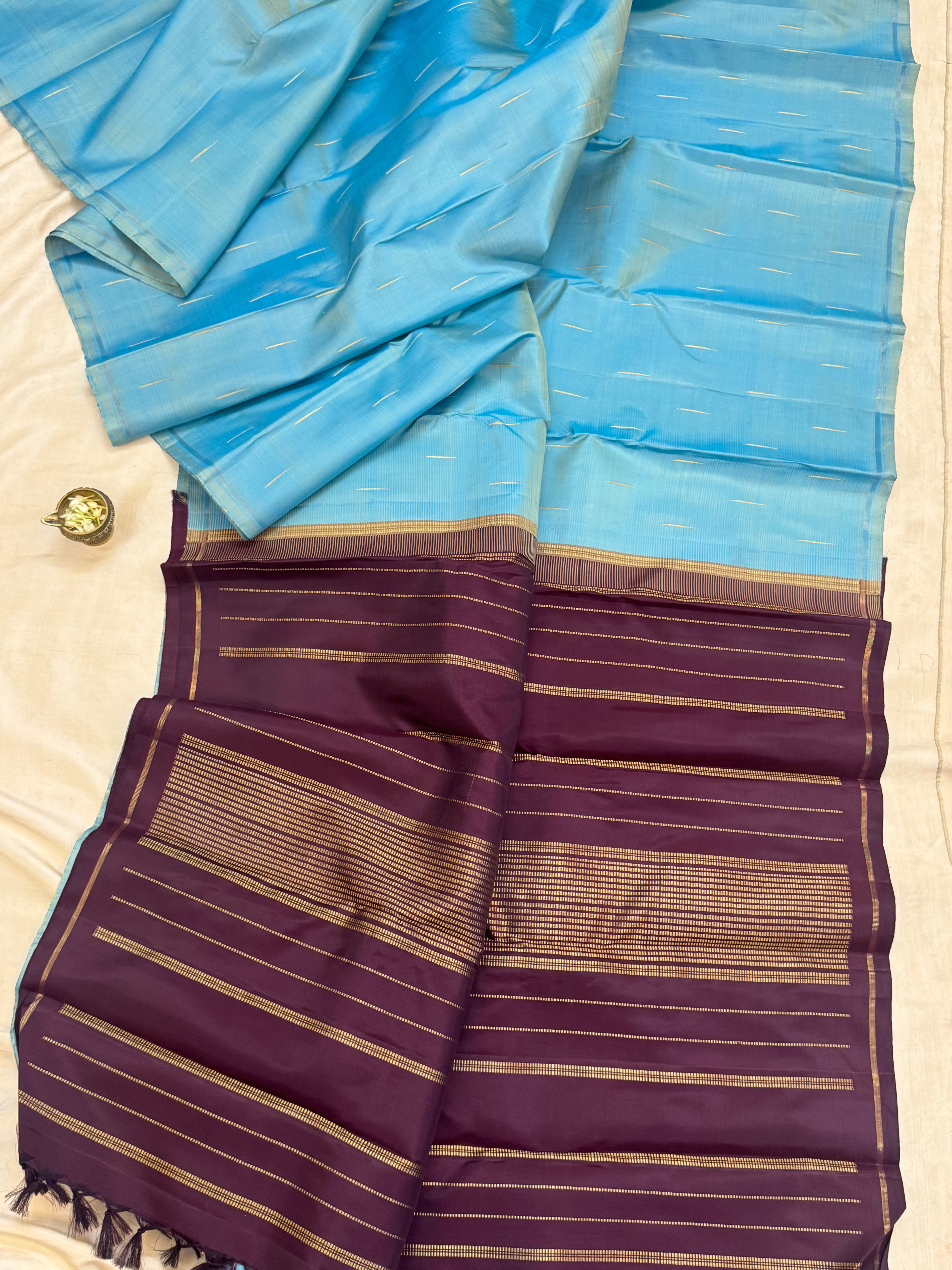 Malli moggu powder blue    / Kanjipuram silk CLSA9890