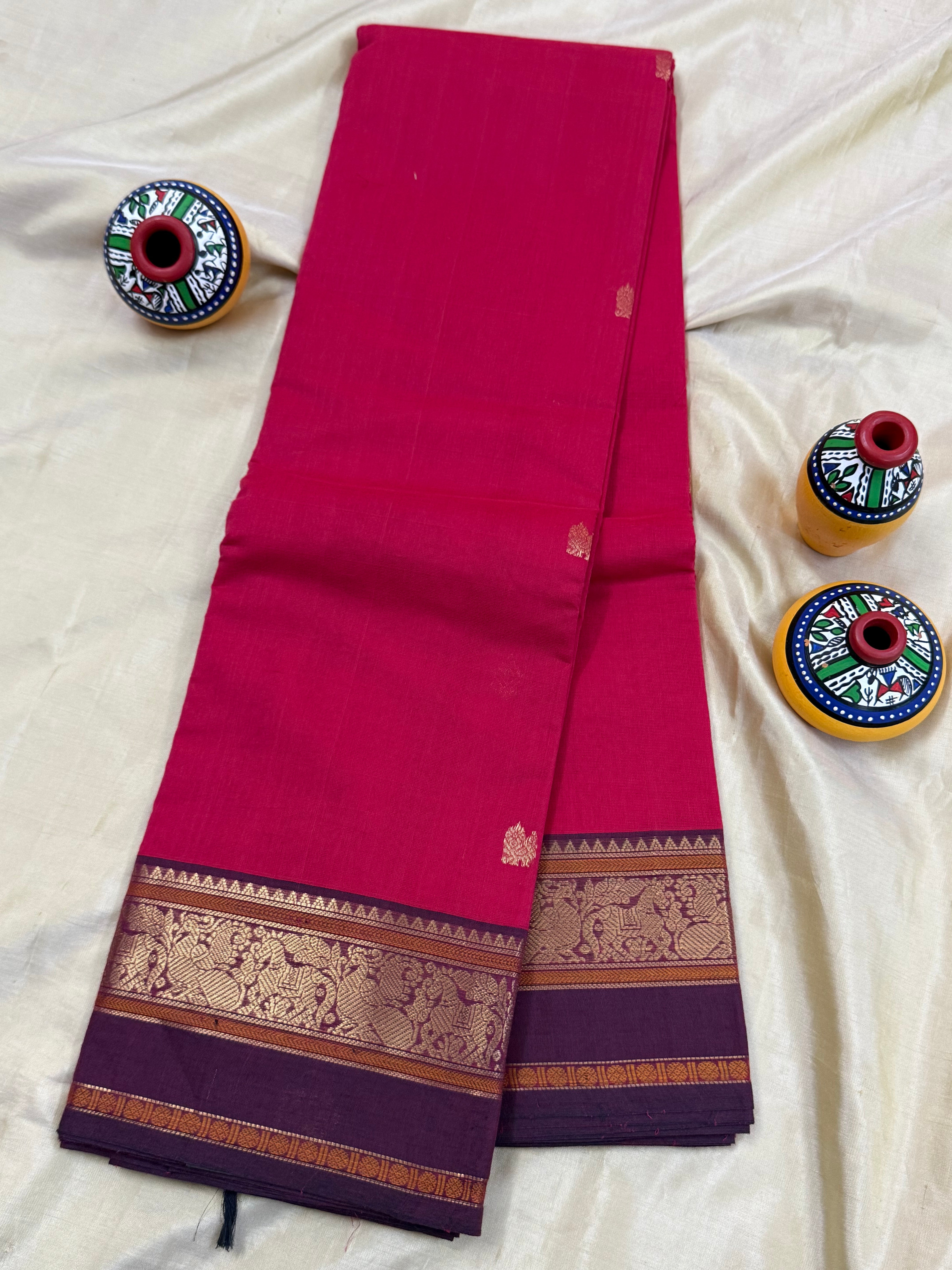Pink and brown / Kanchi Cotton CL5958