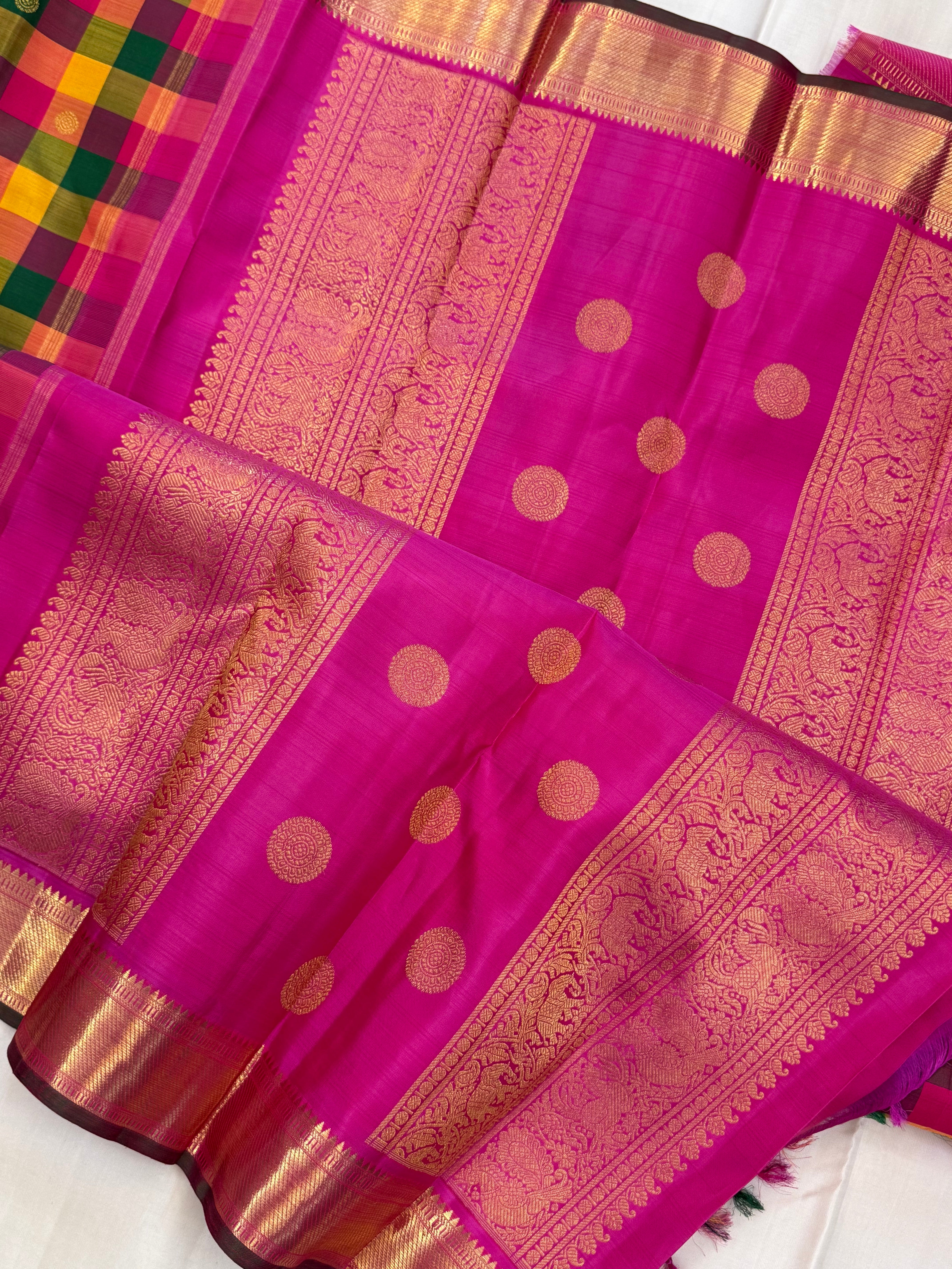 Paalum Pazhamum Kattam/ kanjipuram silk saree CLSA 10982