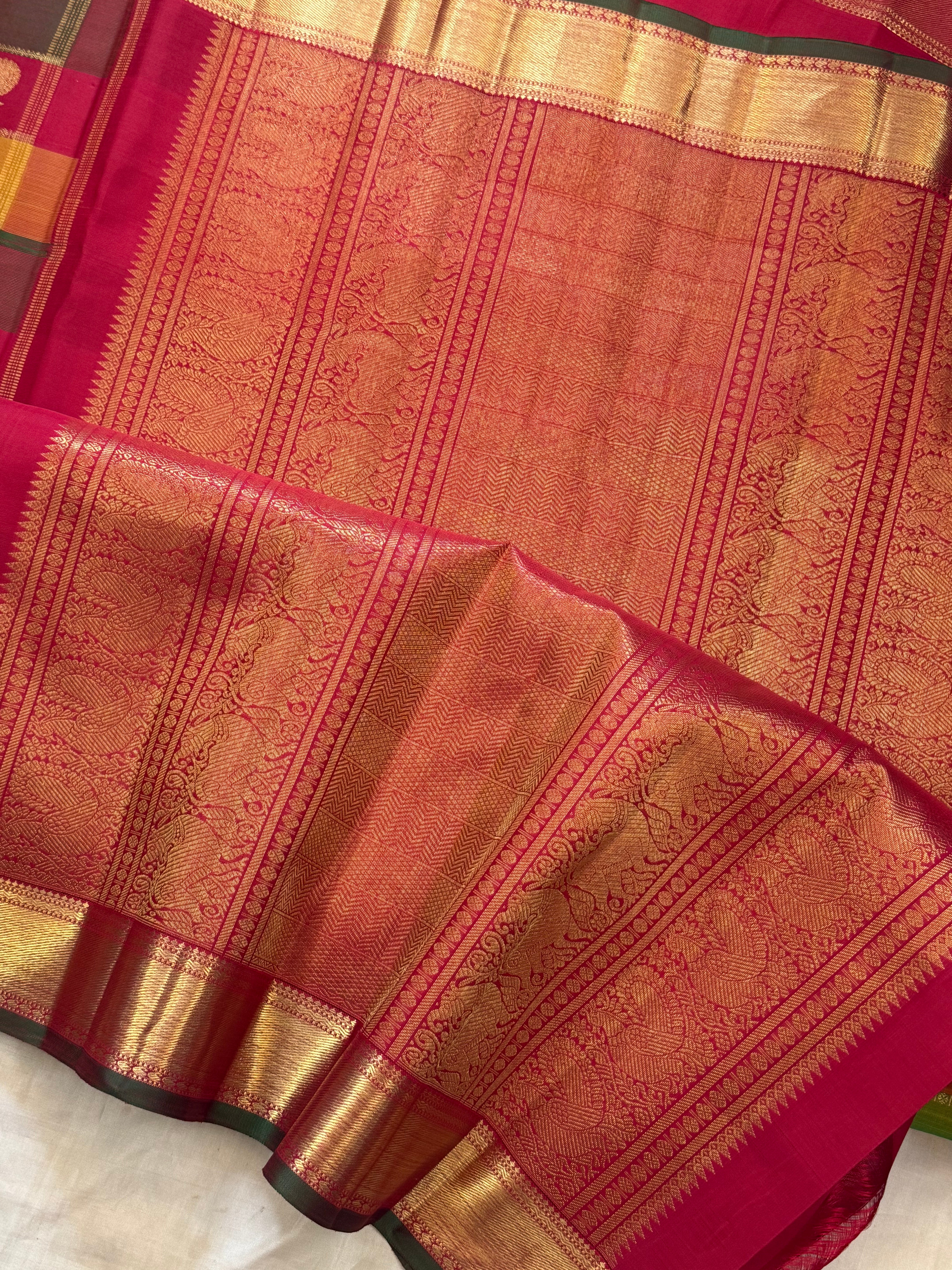 Vintage Paalum pazhum Kattam/kanjipuram silk /CLSA10490
