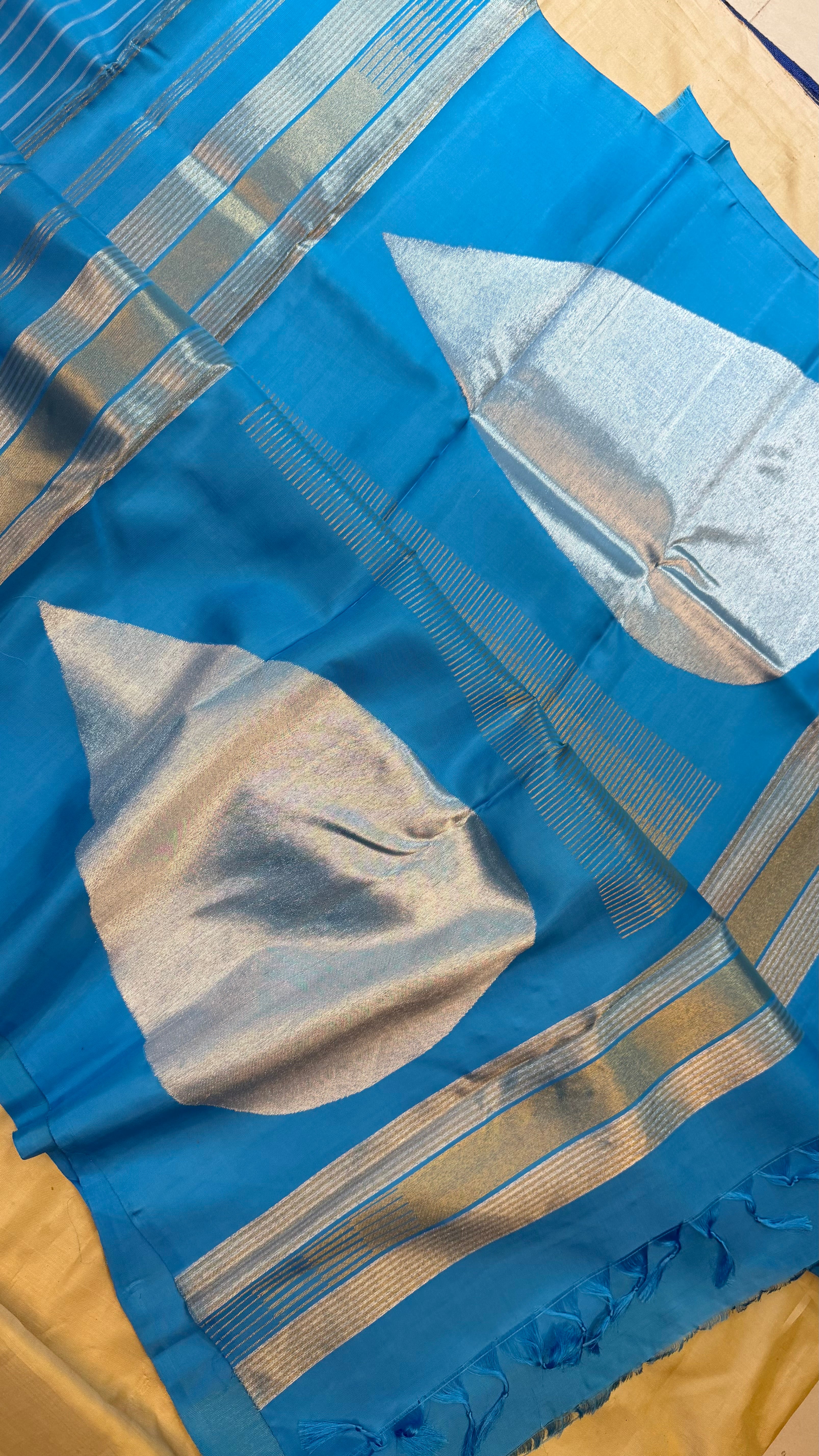 Sky blue 8 Kol master weaver / Kanjipuram silk