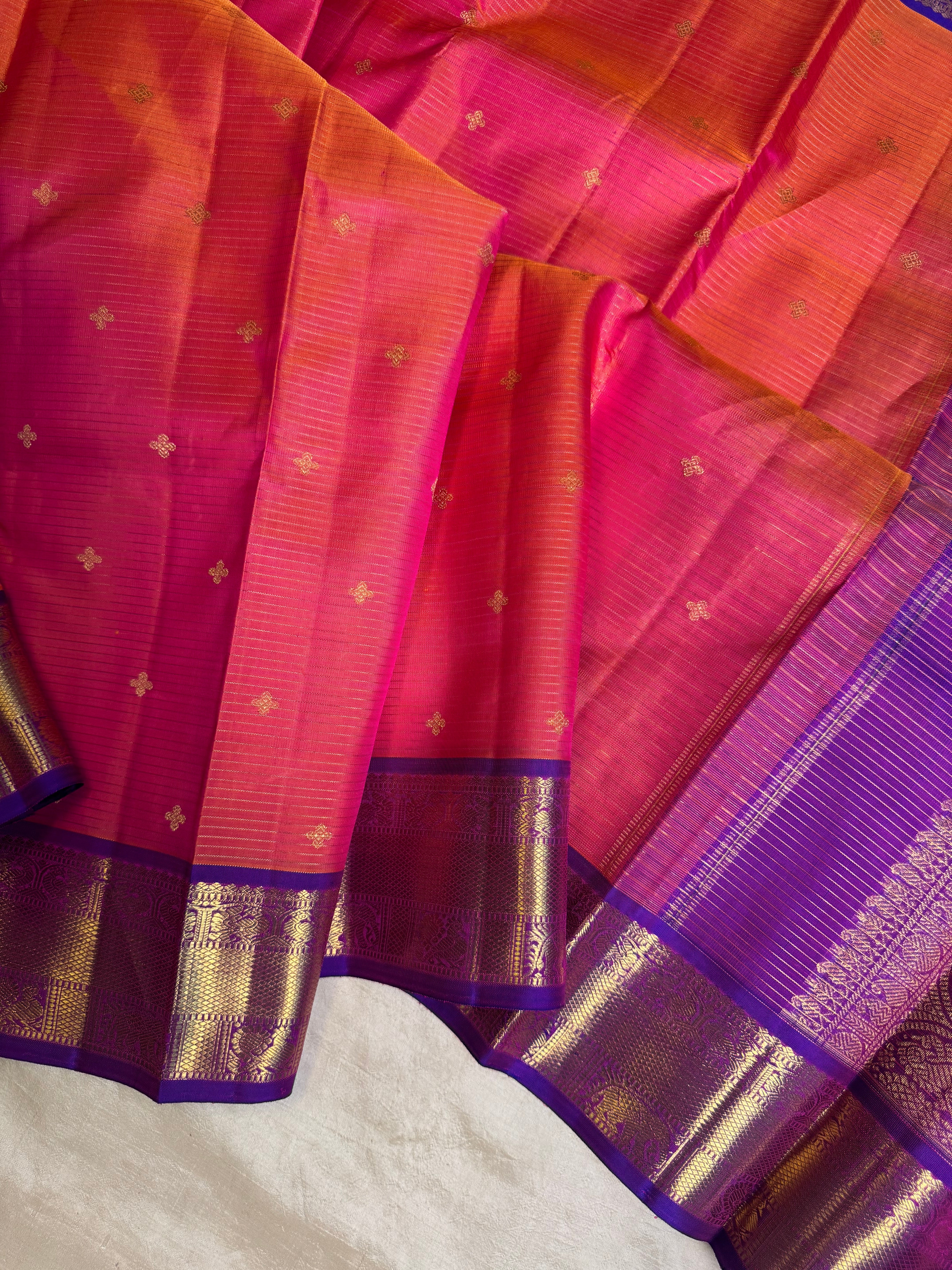 Kanagambaram thanthi kambi / Kanjipuram silk