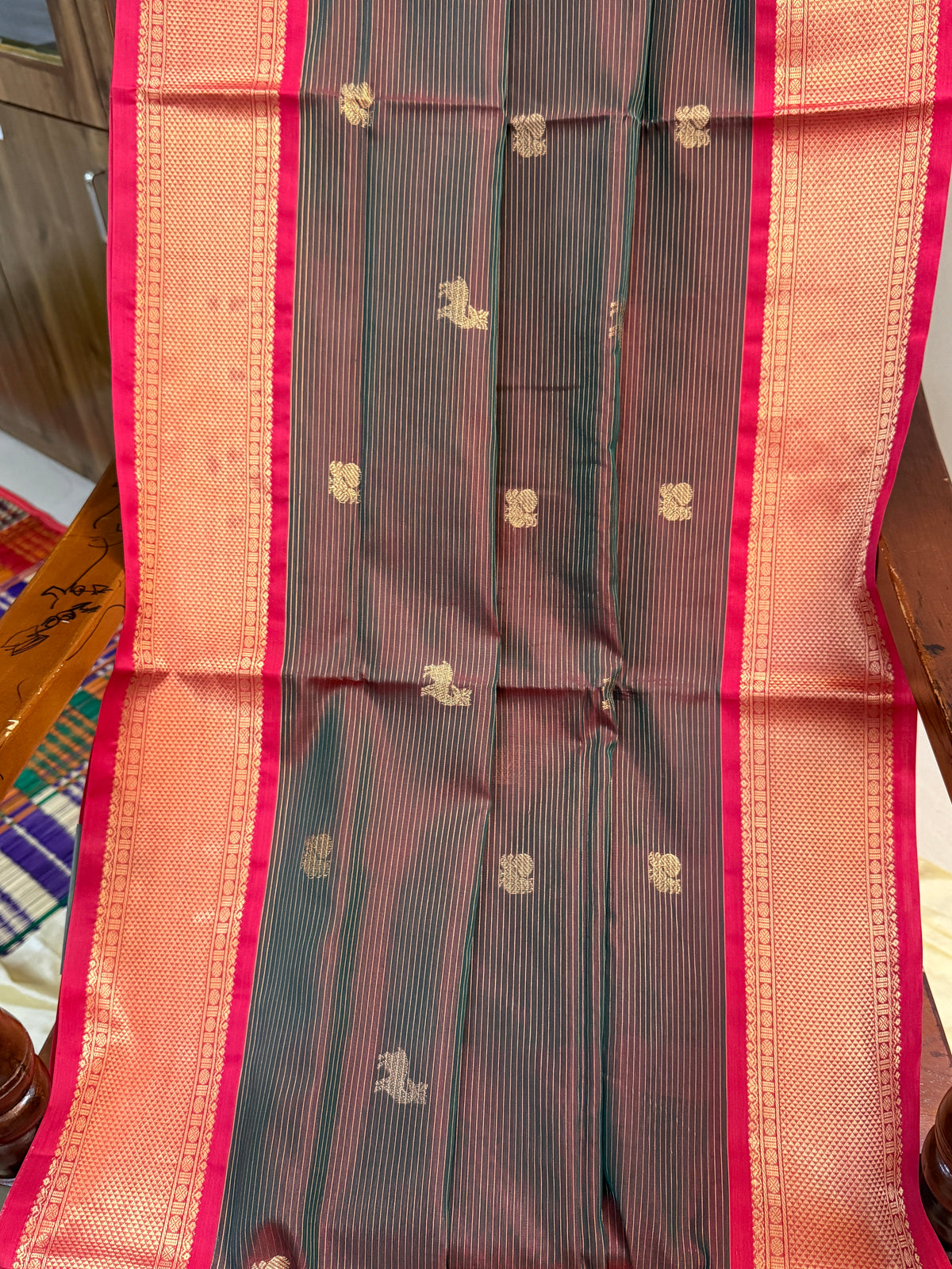 Premium silk cotton vairaoosi with butta / clsa 12380