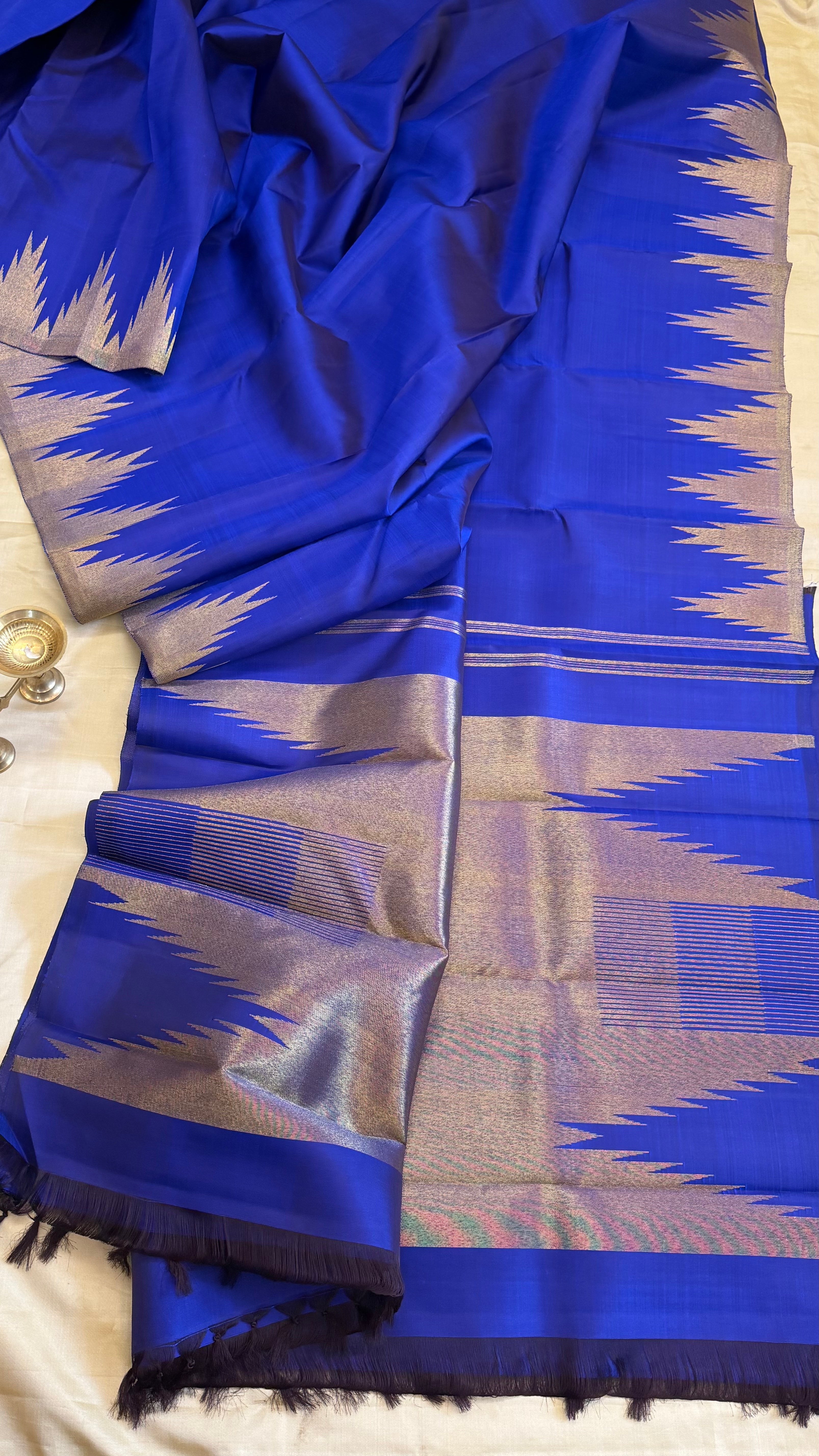Ms blue 8 kol / kanjipuram silk