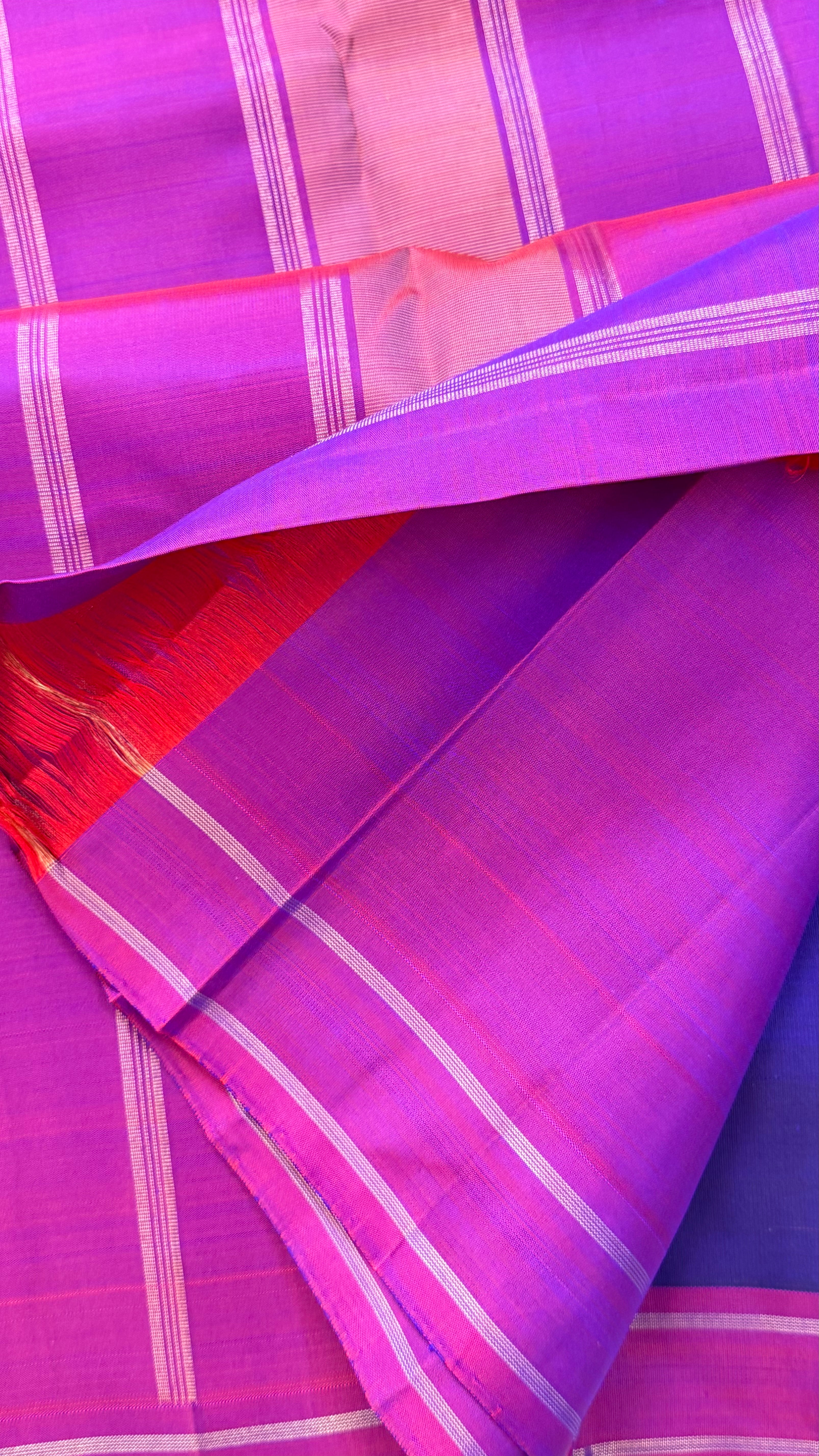 Kanchana blue  bettu butta/ Kanjipuram Silk