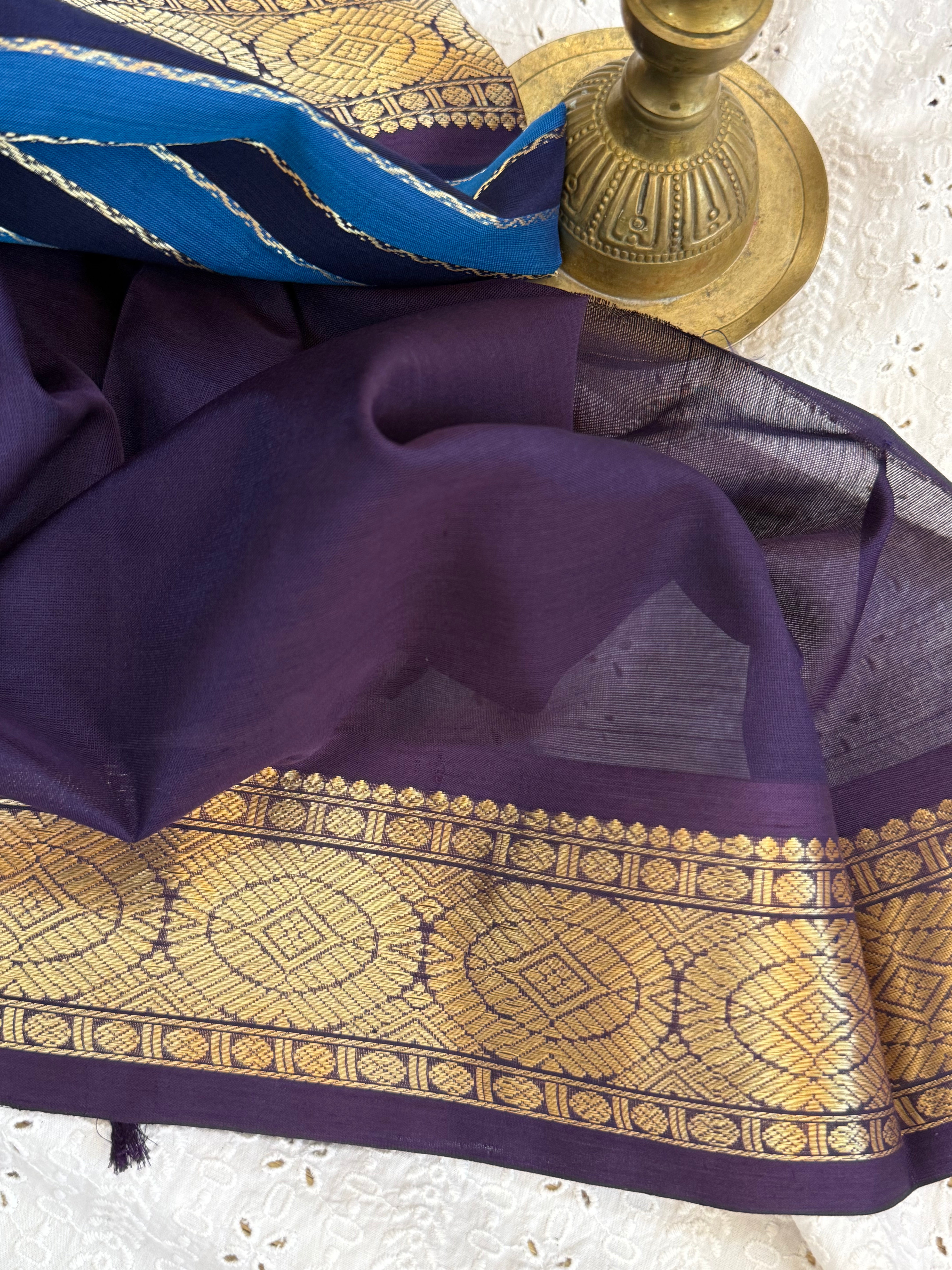 Vedhari ms blue and deep blue / Premium Silk Cotton CL6676