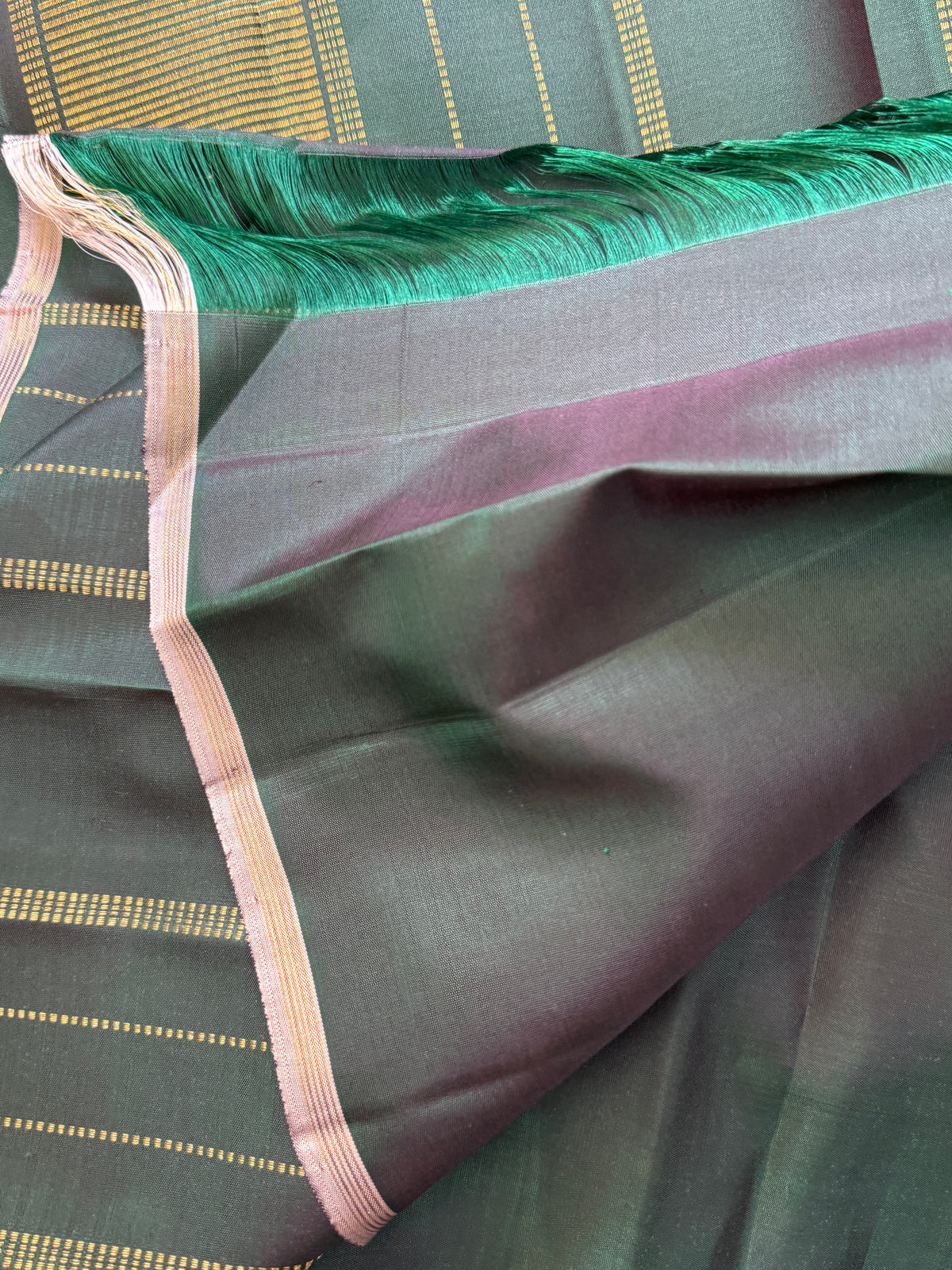 Half and Half pure Zari/Kanjipuram silk saree clsa 12323