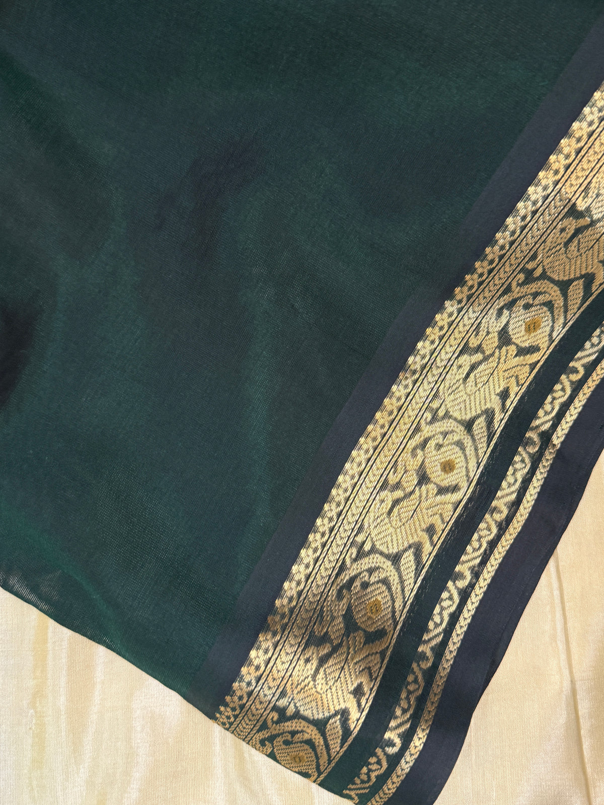 Premium silk cotton with Zari Kattam and butta/ clsa 12394