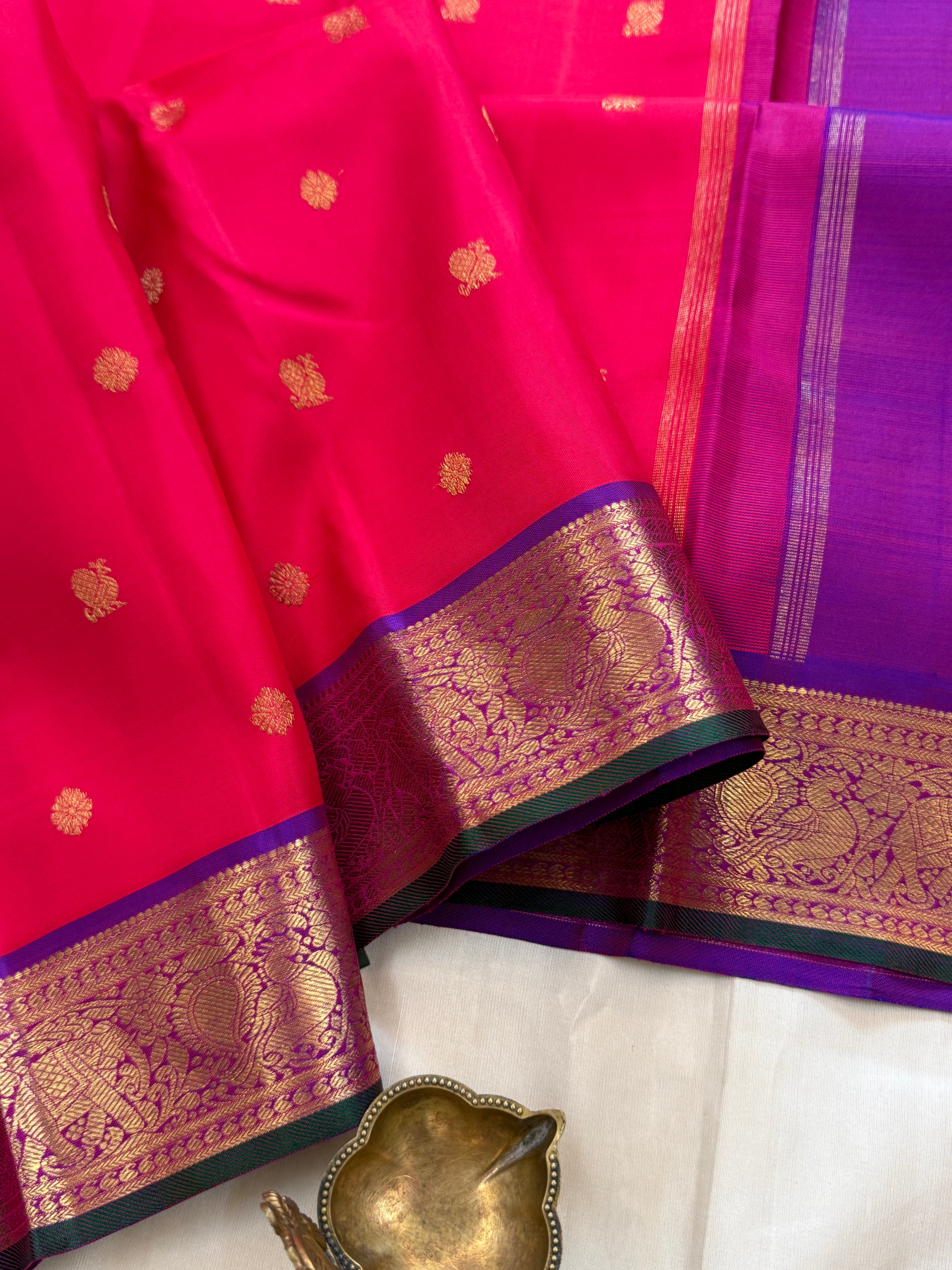 Semi contrast / Kanjipuram silk saree CLSA 3390