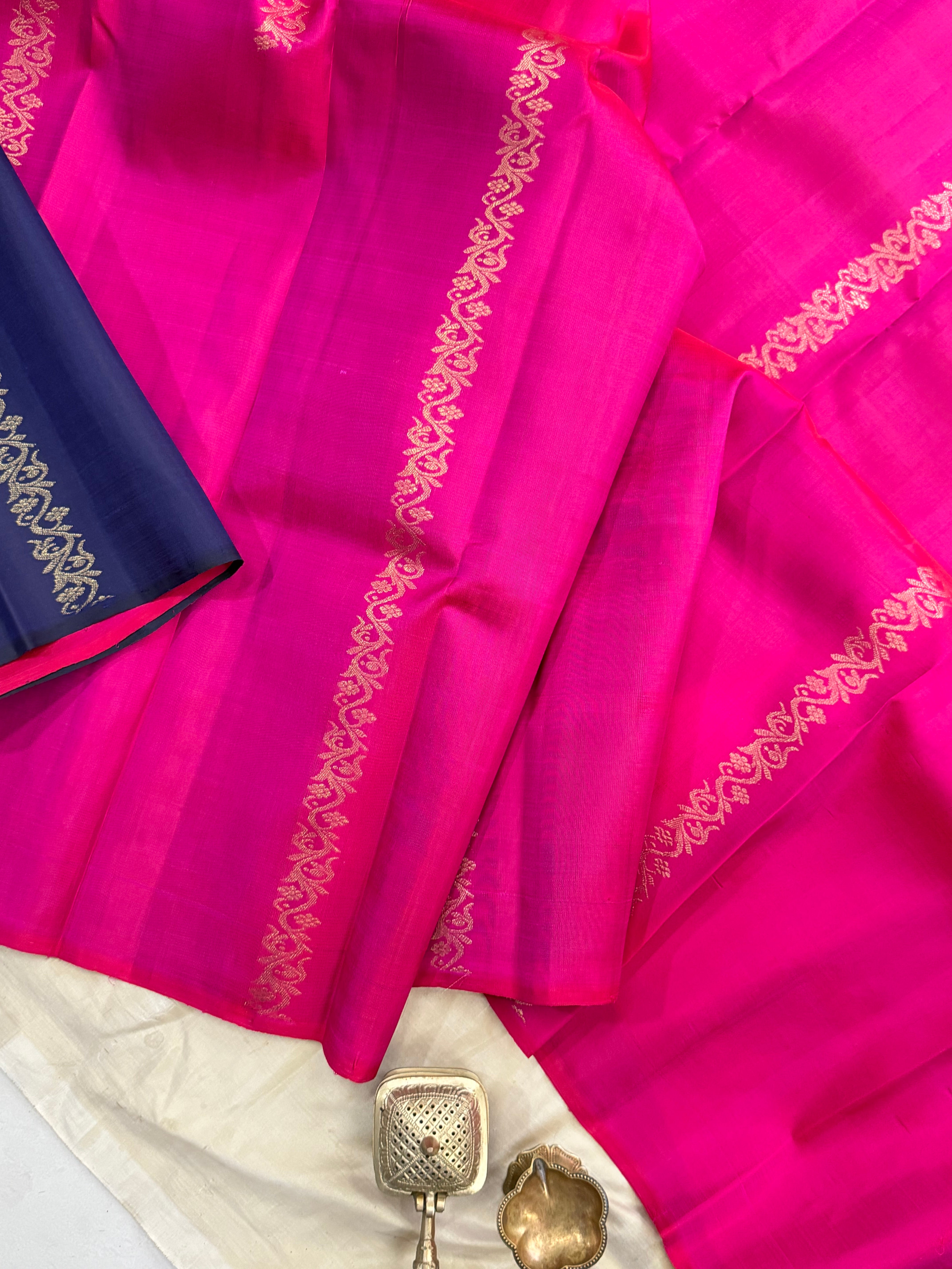 Concept 2 way saree pure Zari Kanjipuram silk