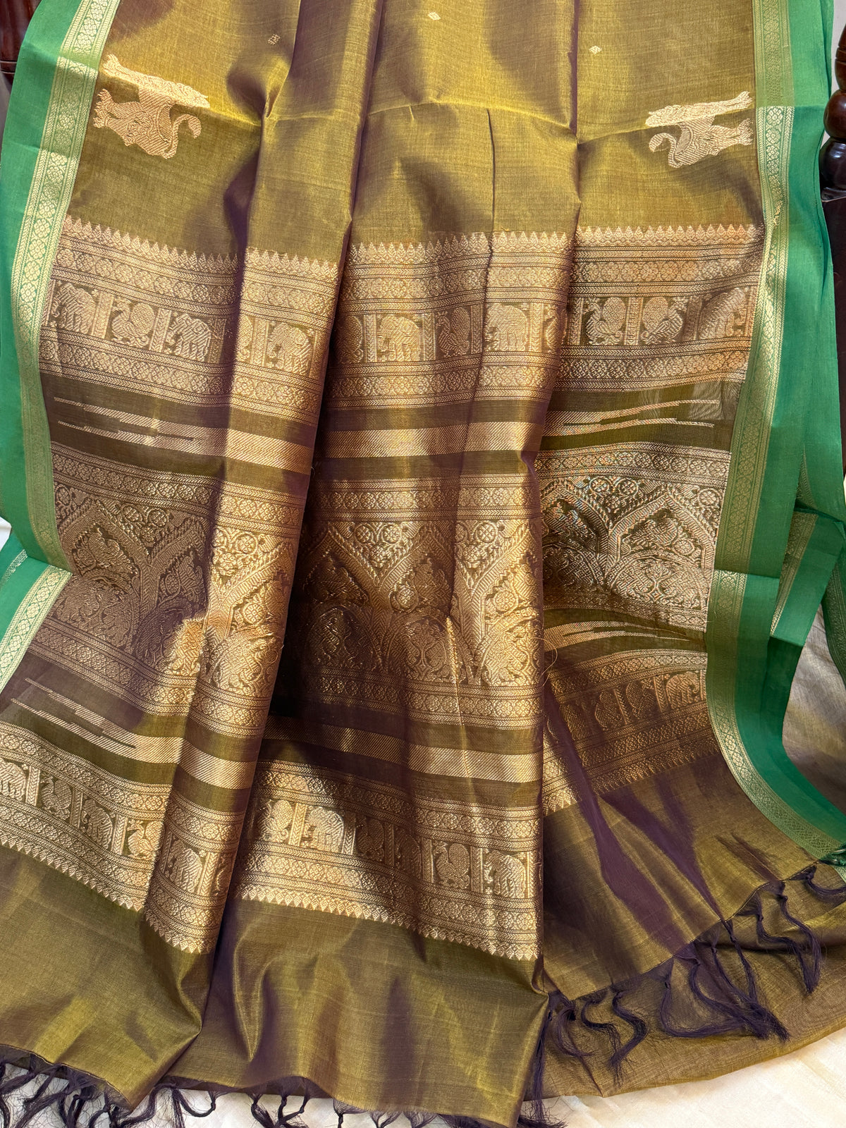 Silk cotton border butta/ clsa 12370