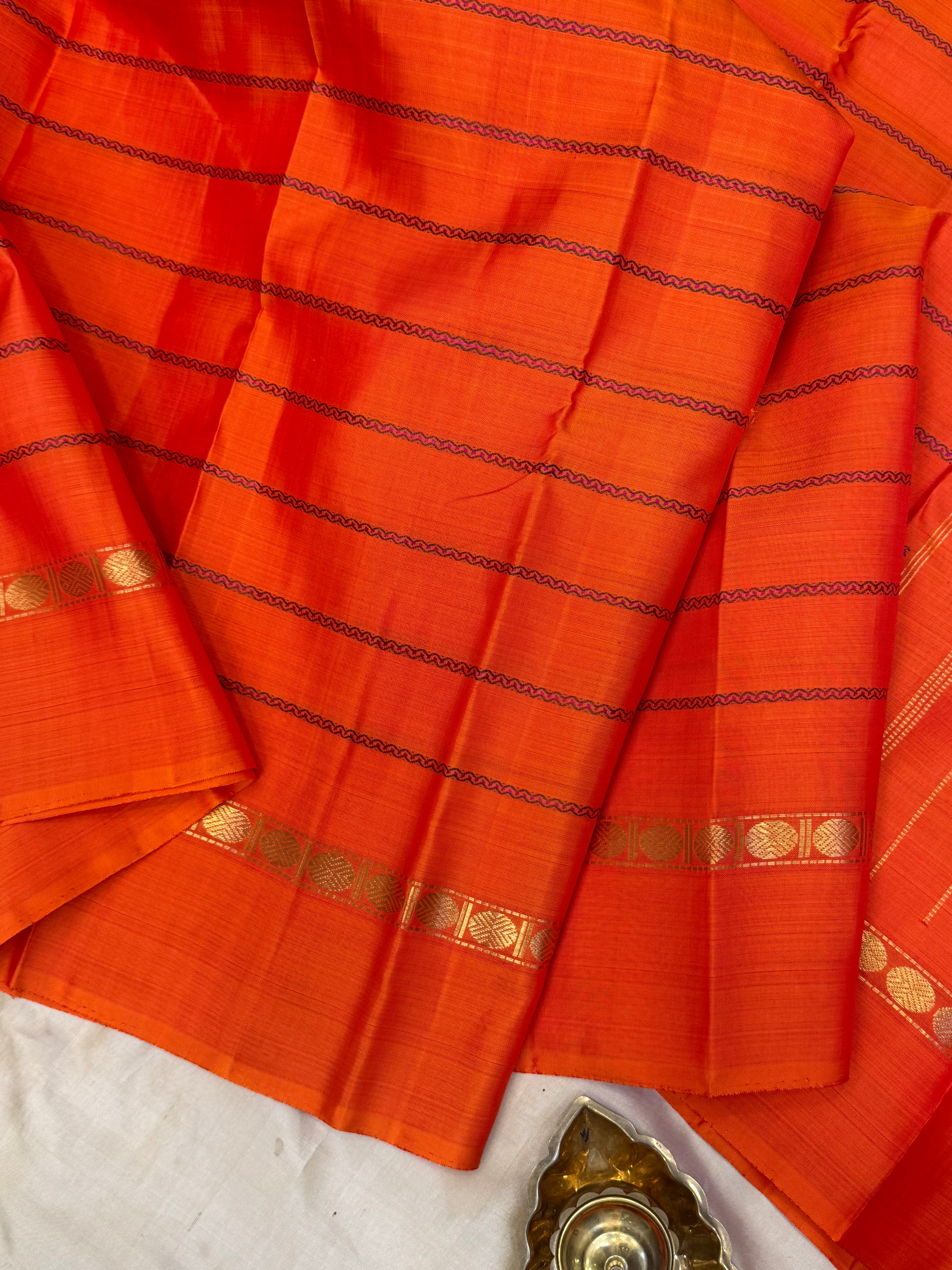 Kalyani : rust veldhari poun pet   / kanjipuram silk