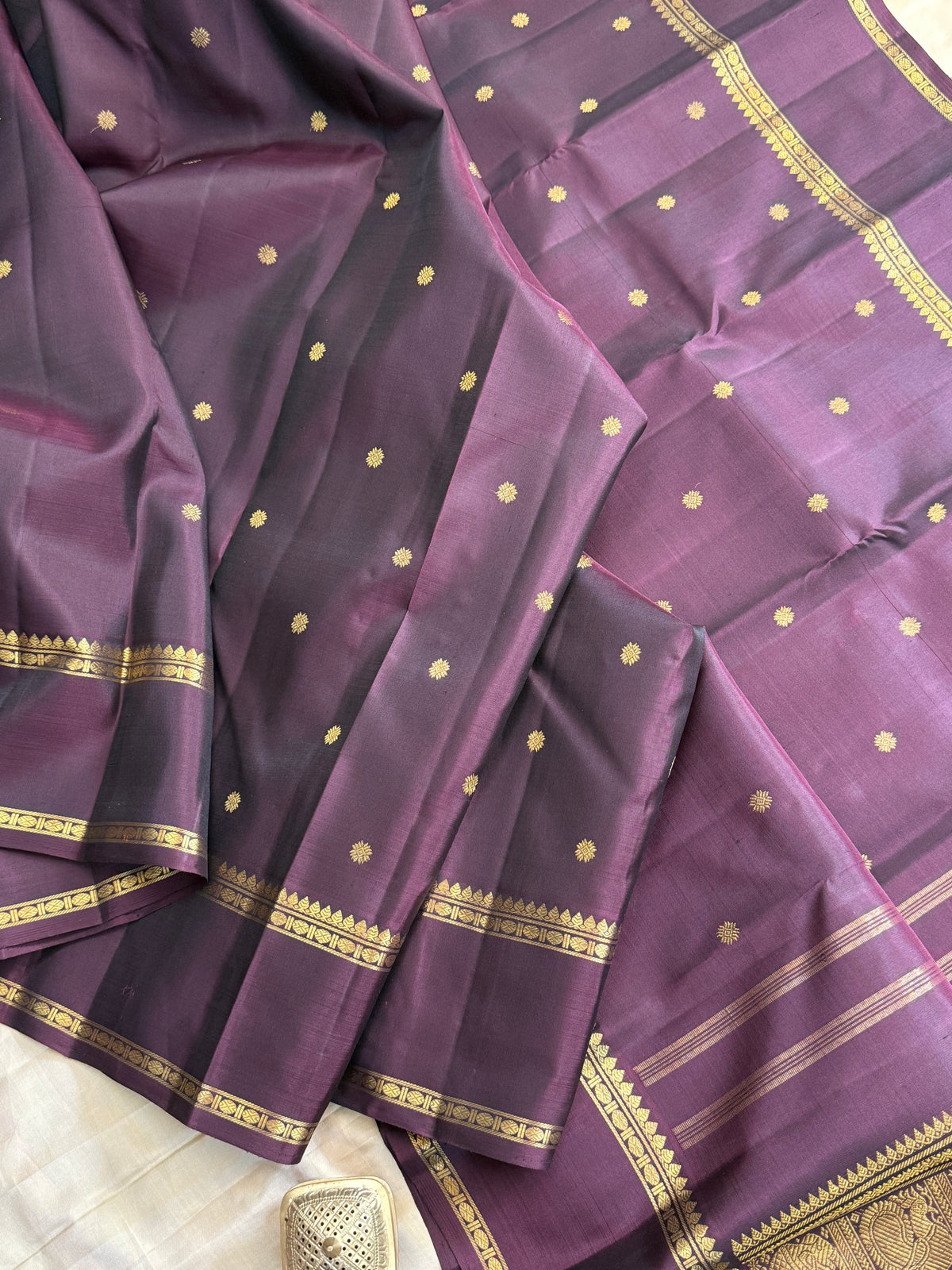 Paaku Rettapet Zari butta / kanjipuram silk saree clsa 11963