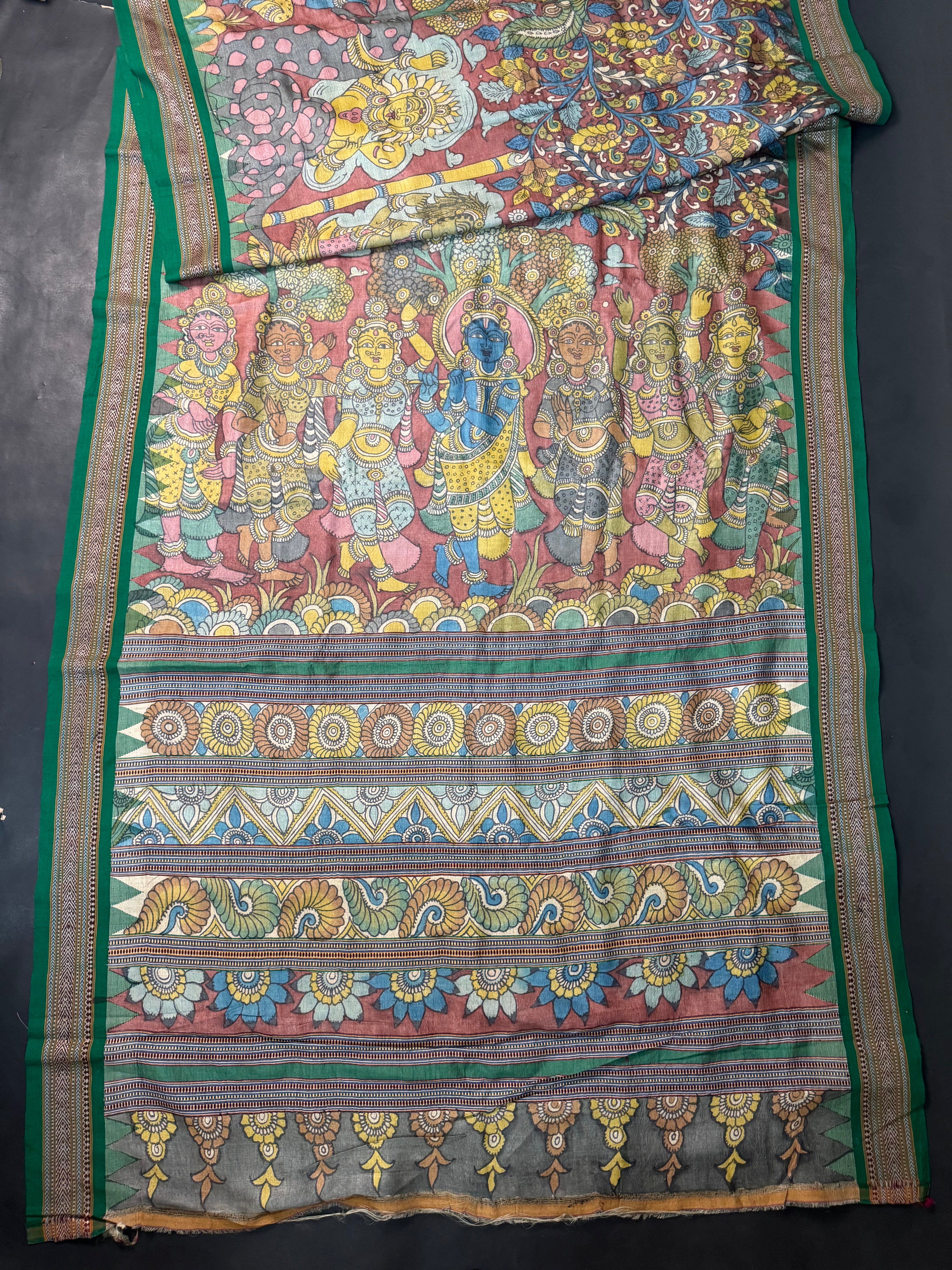 Pen kalamkari Vidharba Tussar
