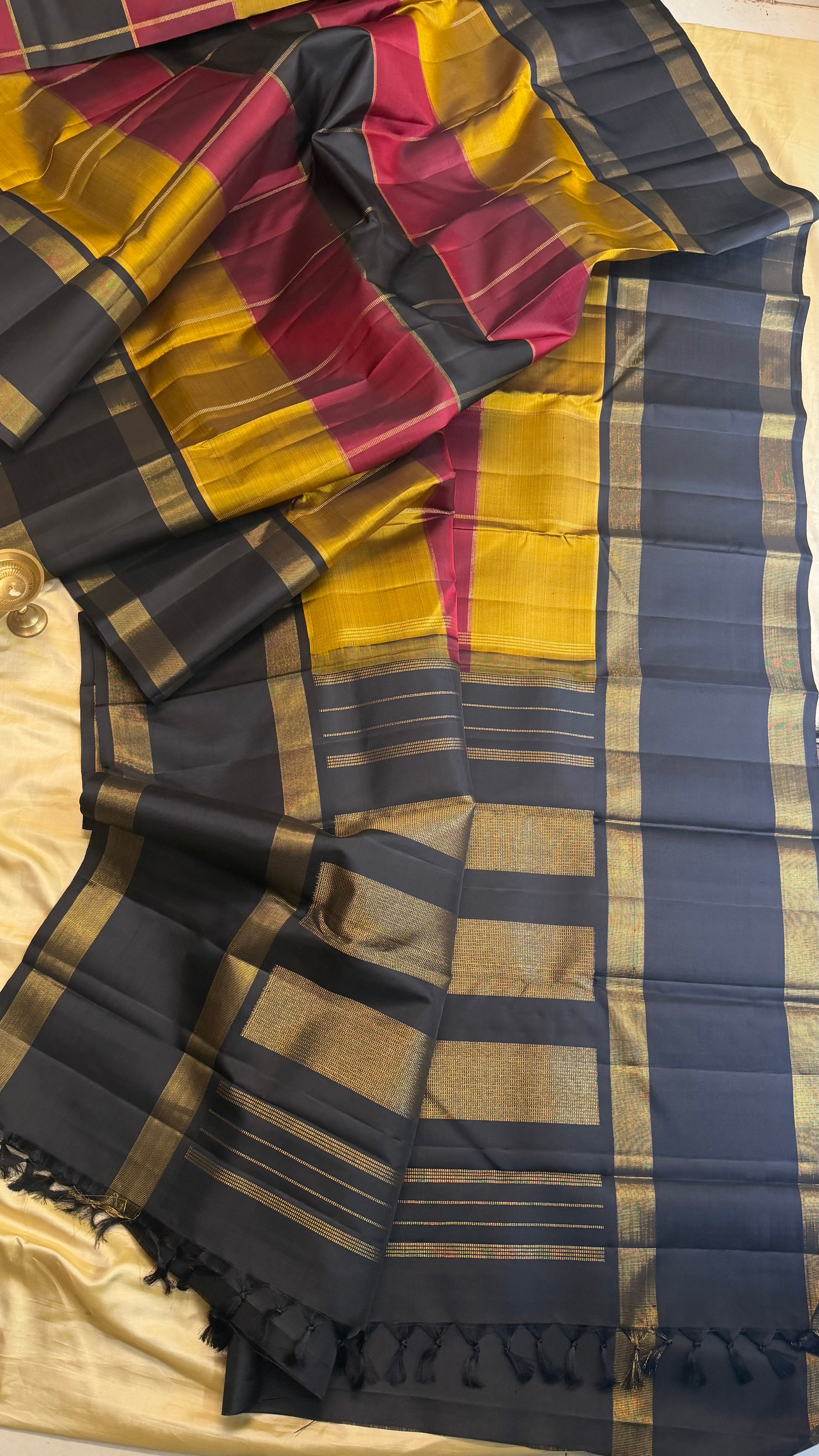 Vintage Kattam retta pet   / Kanjipuram silk
