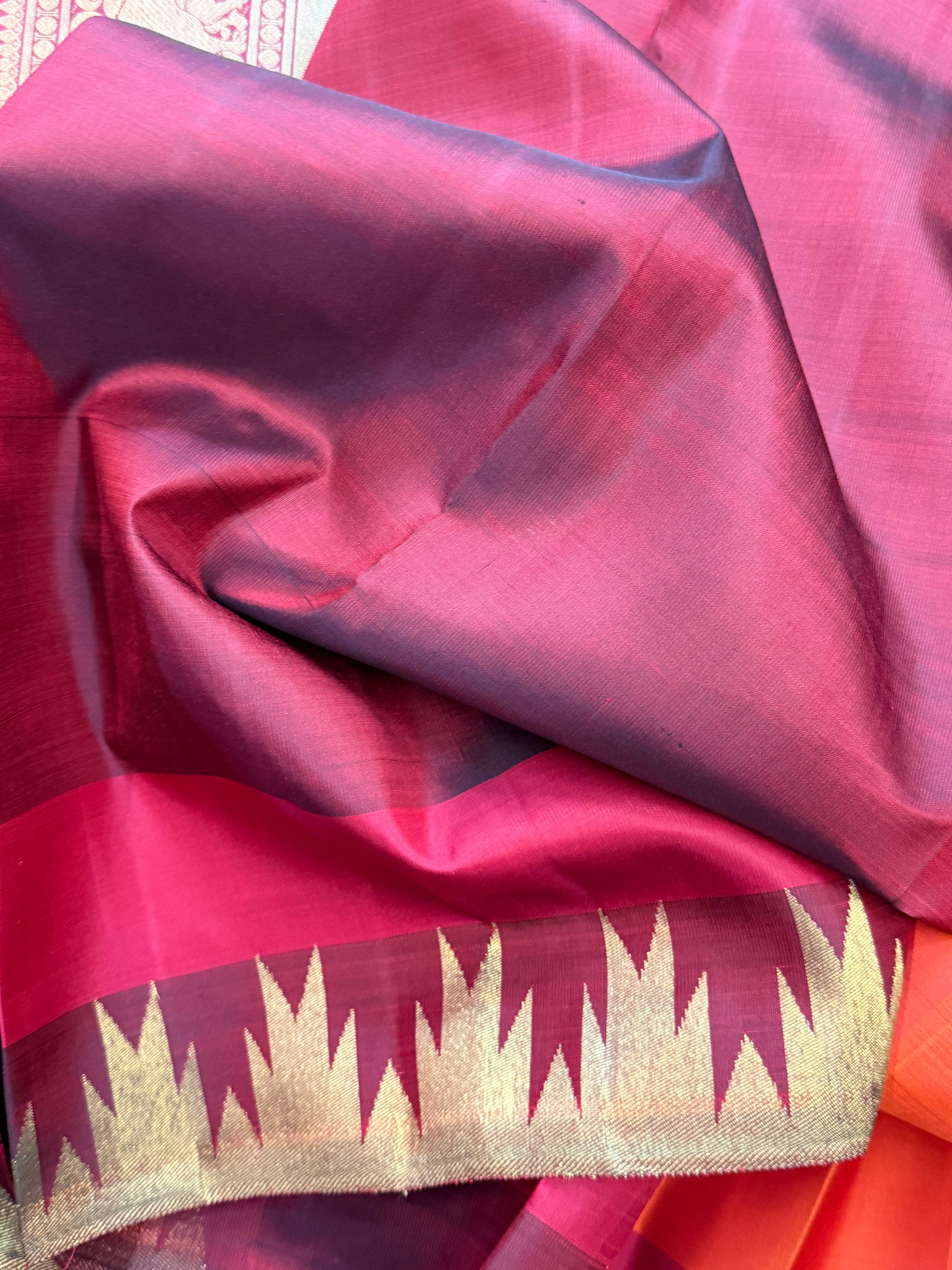Permam : 8 Kol double border / Kanjipuram silk CL9633