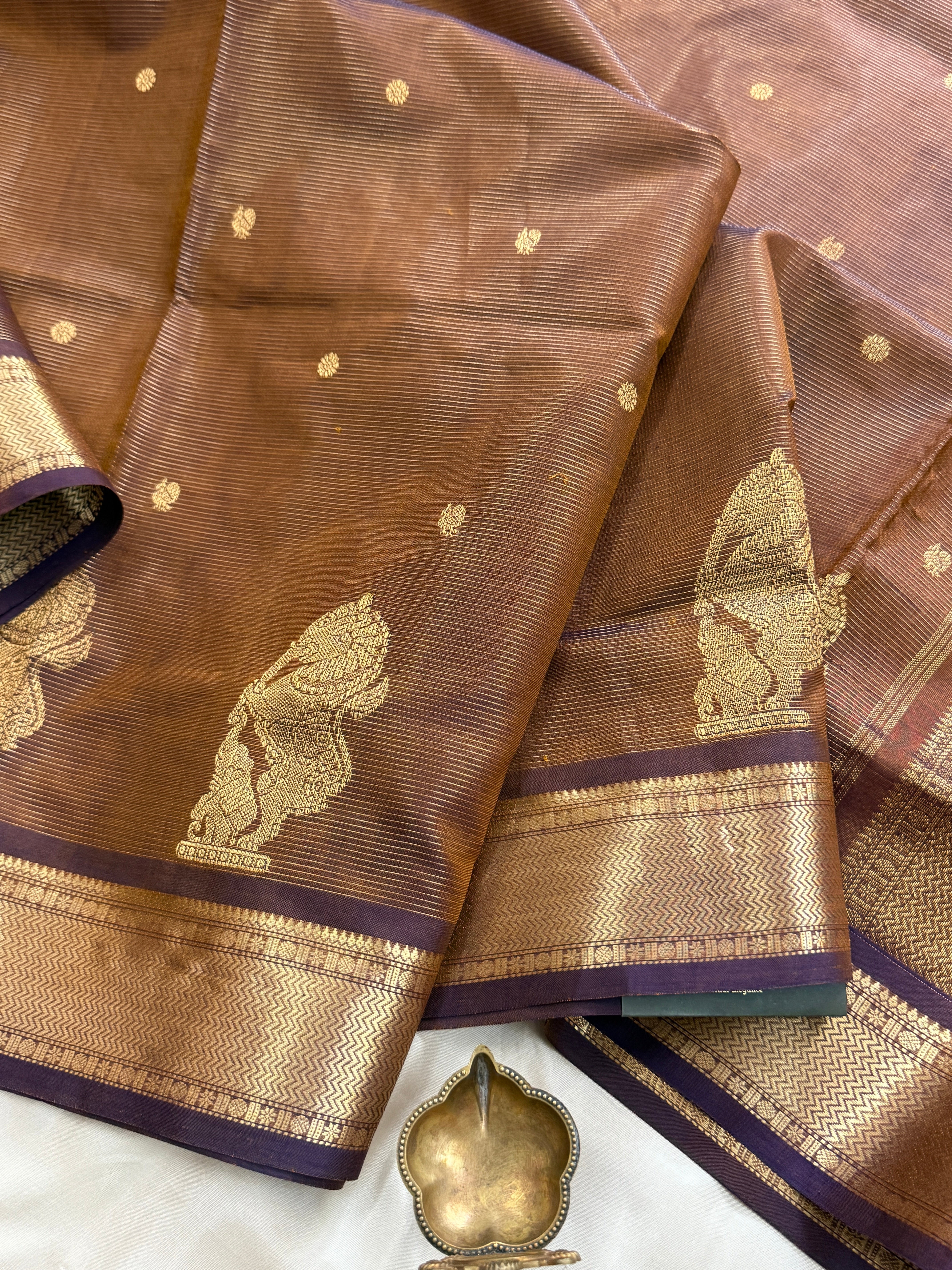 Honey vairaoosi annam checkaram Butta silk cotton/CLSA11489