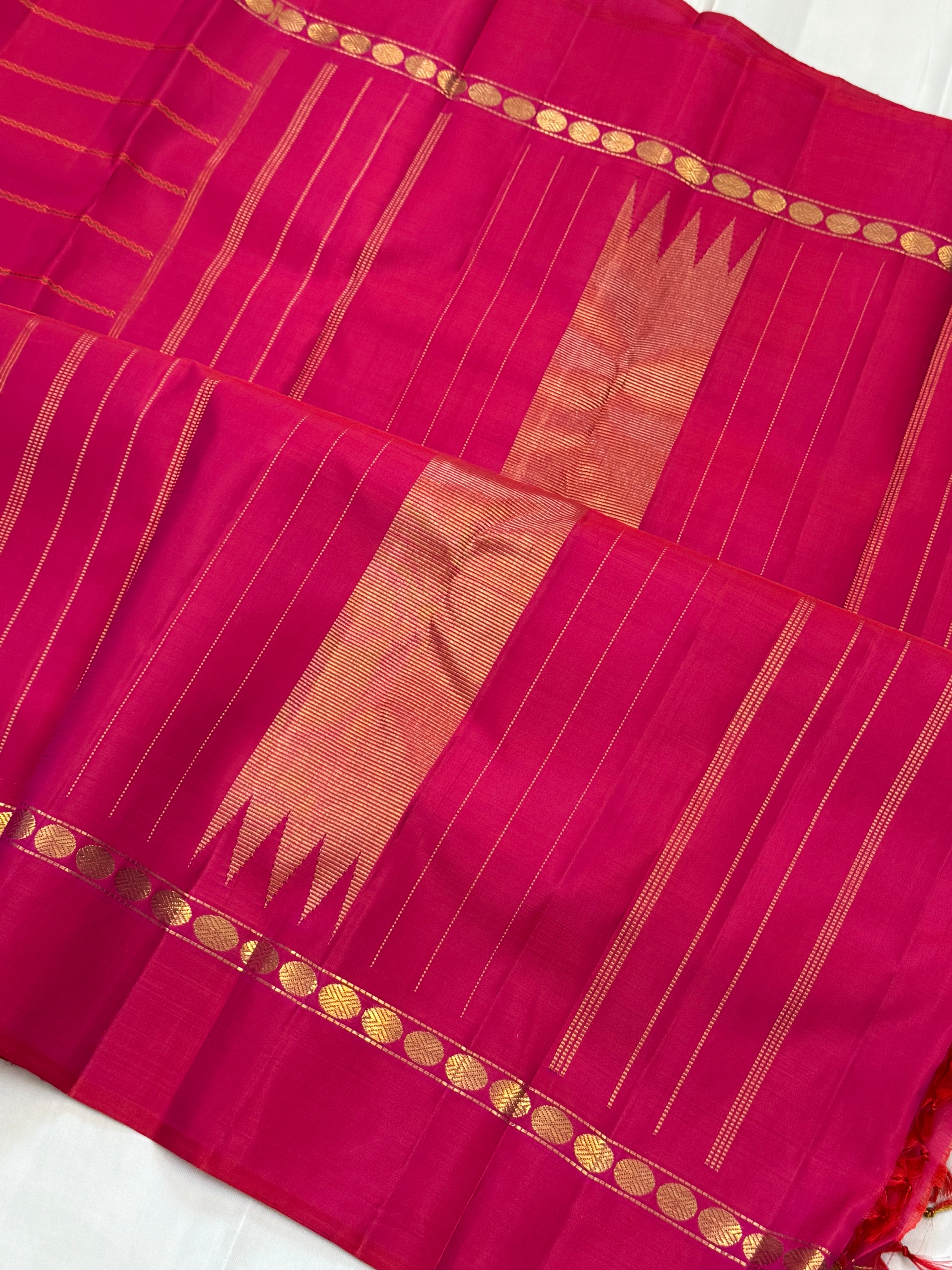 Pink veldhari poun pet 2g Kanjipuram silk CLSA11022