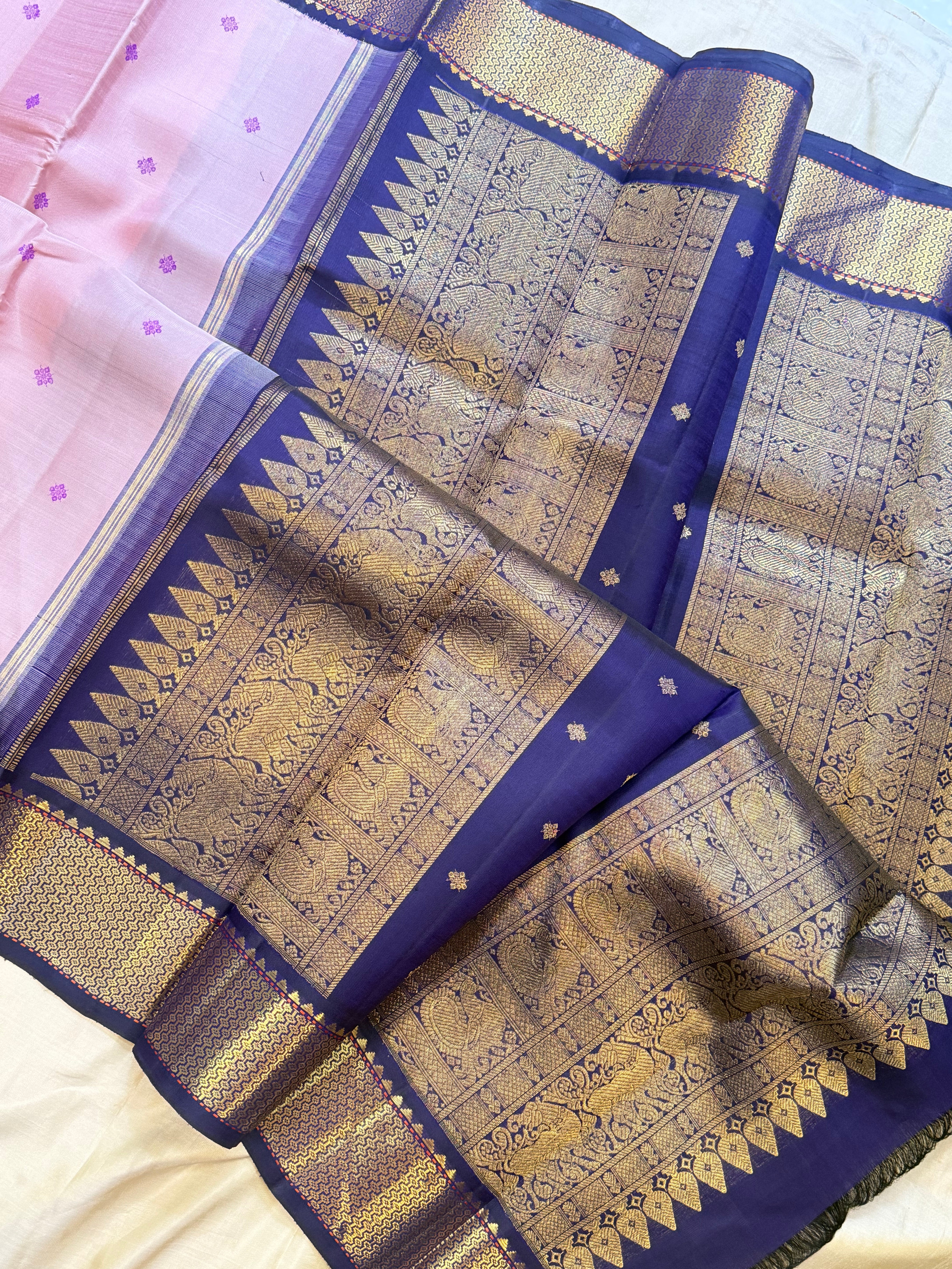 Maha : pastel pink   collection of Korvai Kanjipuram