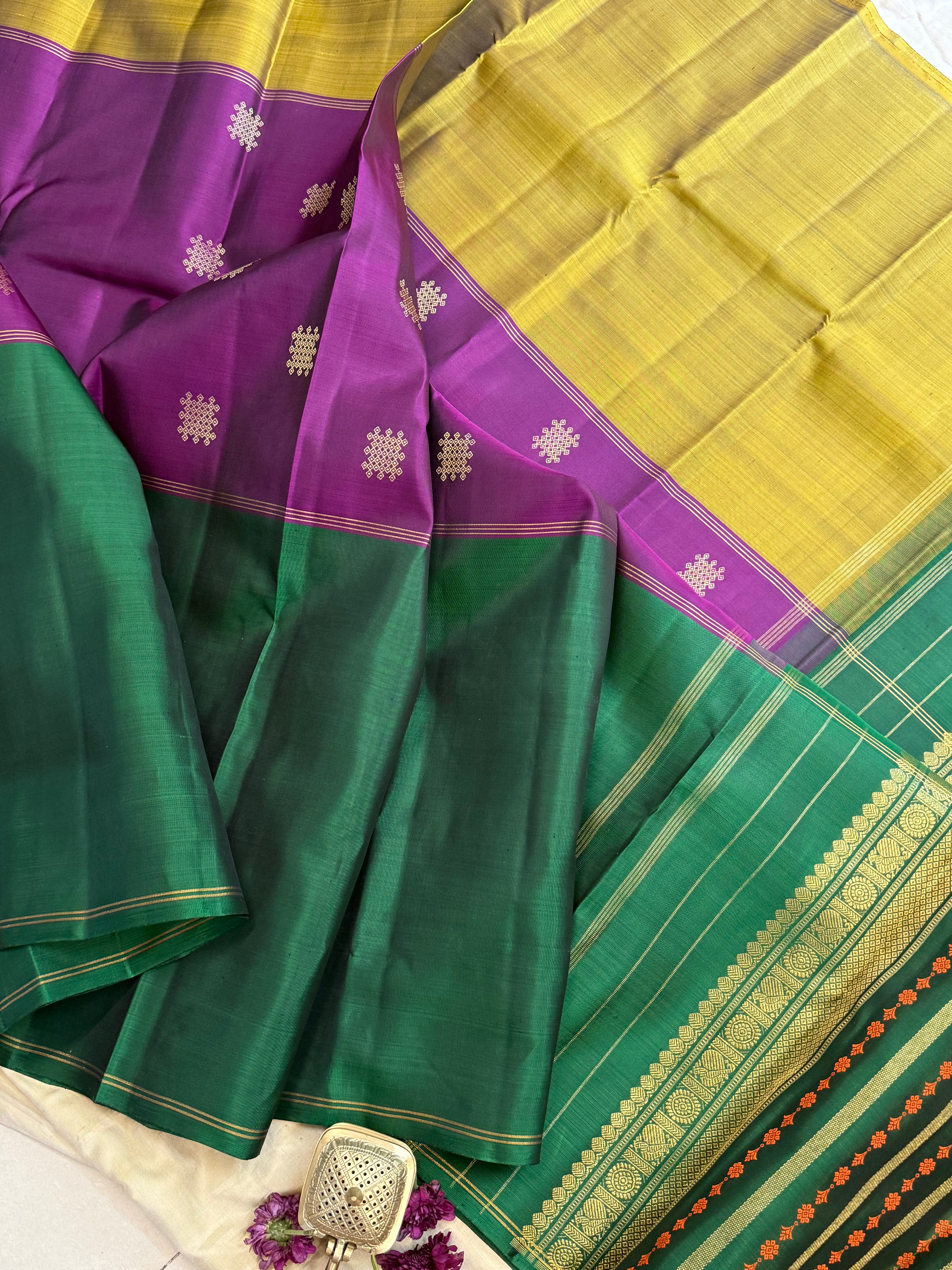 Mubbagam ganga jamuna border/ Kanjipuram silk