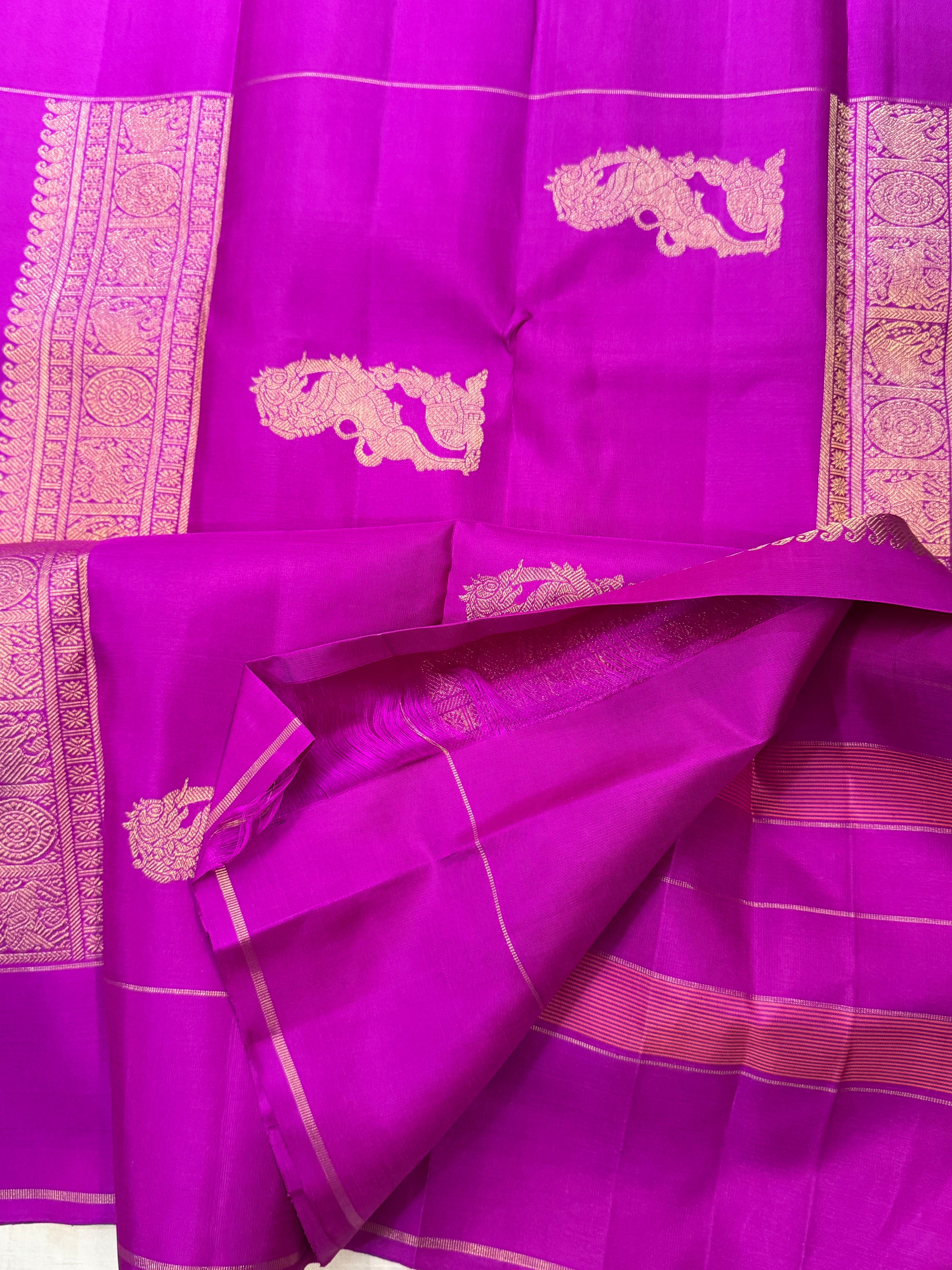 Pink Chettinad Kattam / Kanjipuram silk