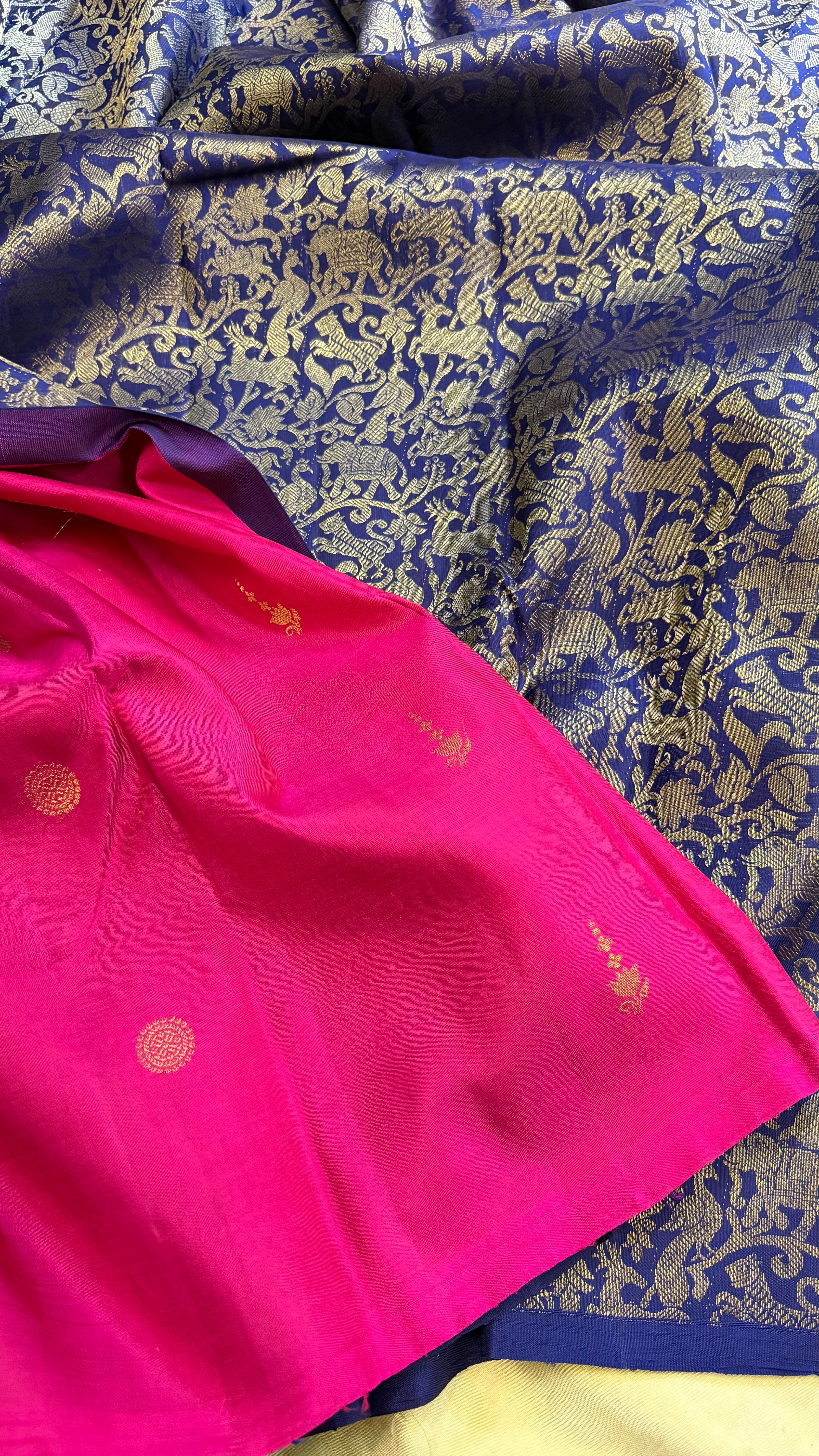 Vanasingaram partly pallu style/ kanjipuram silk