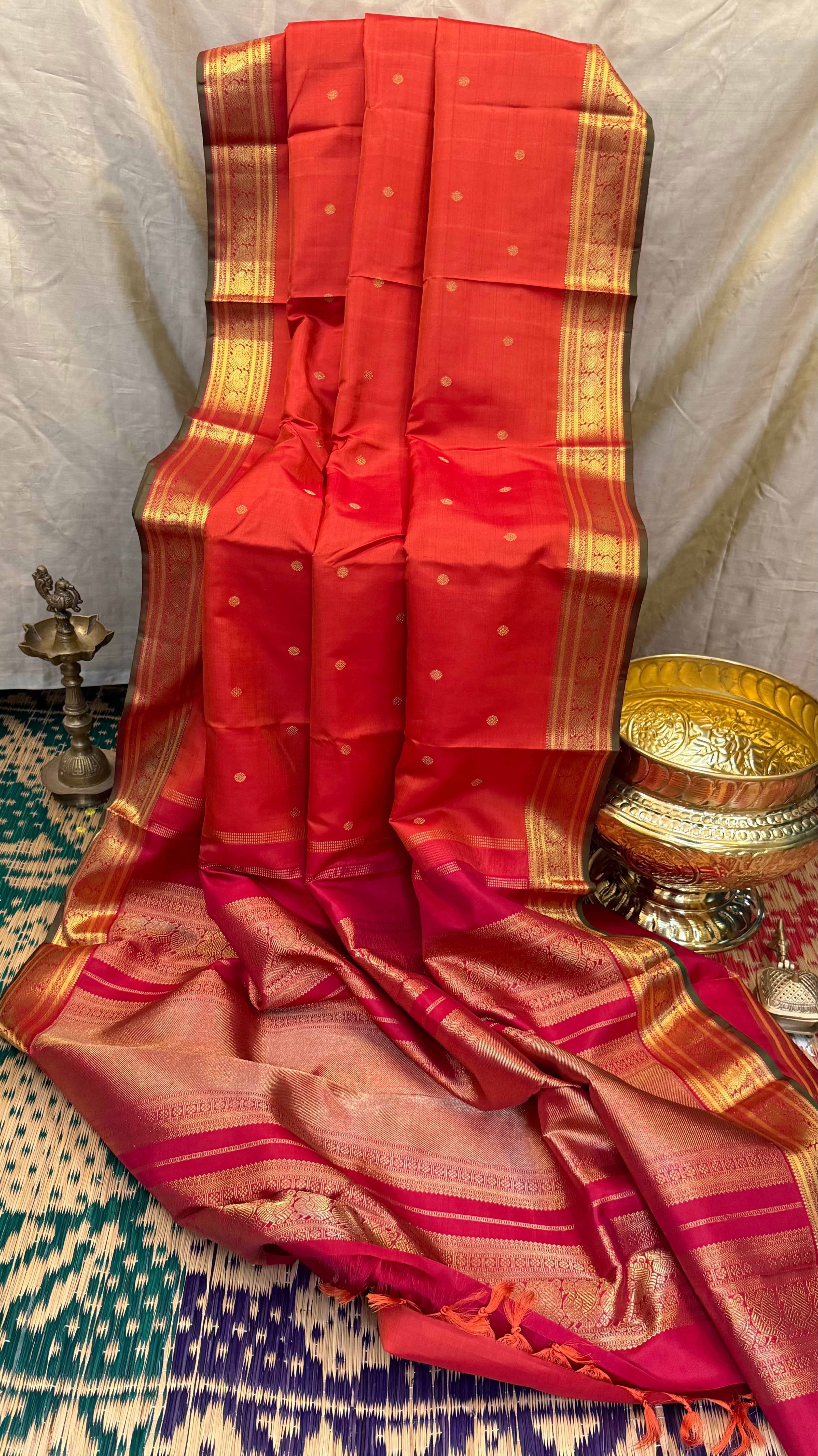 Swapnam:  Rust annam pet /  Kanjipuram silk