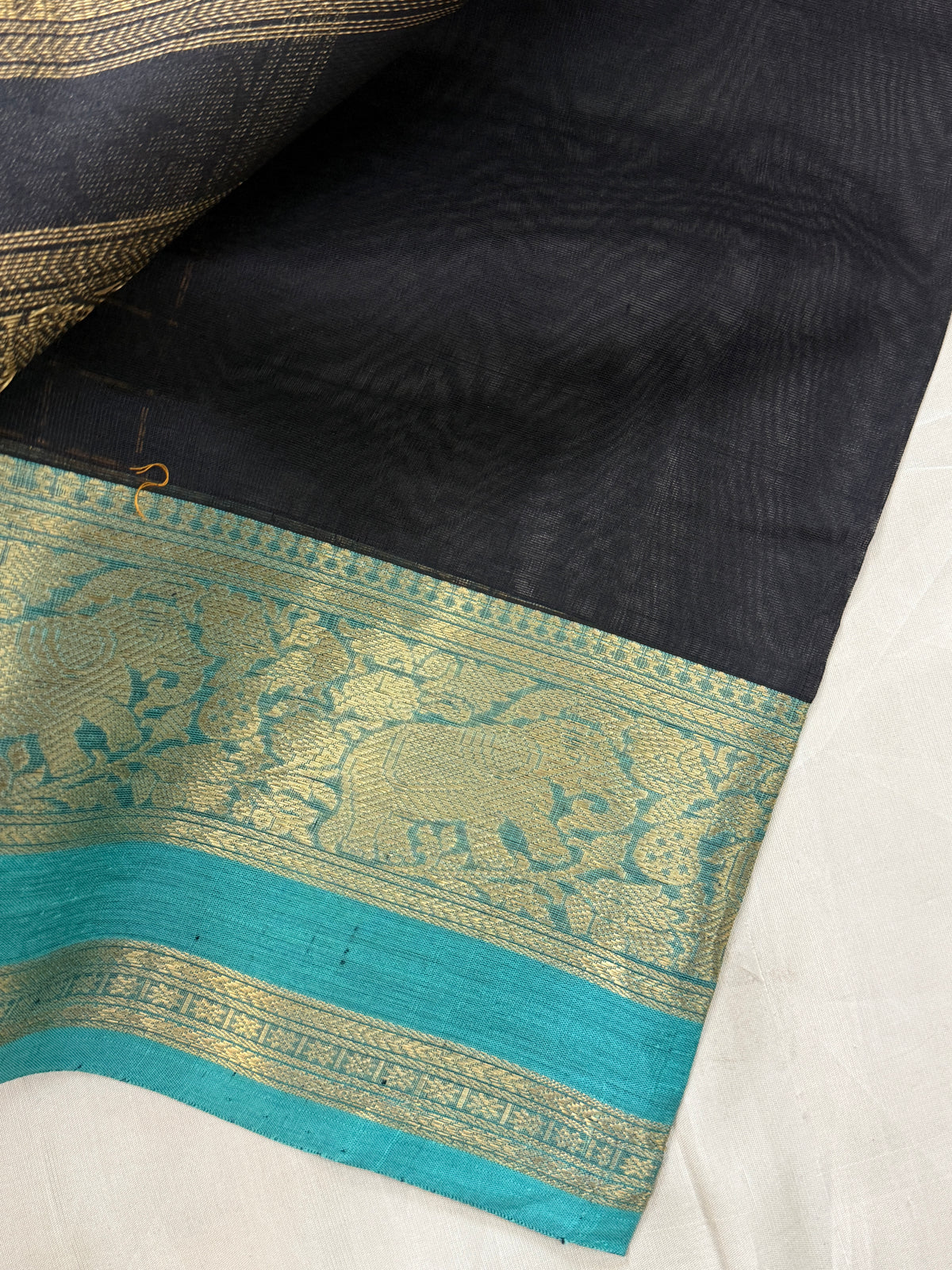 Black plus butta / Silk Cotton Saree CLSA10215