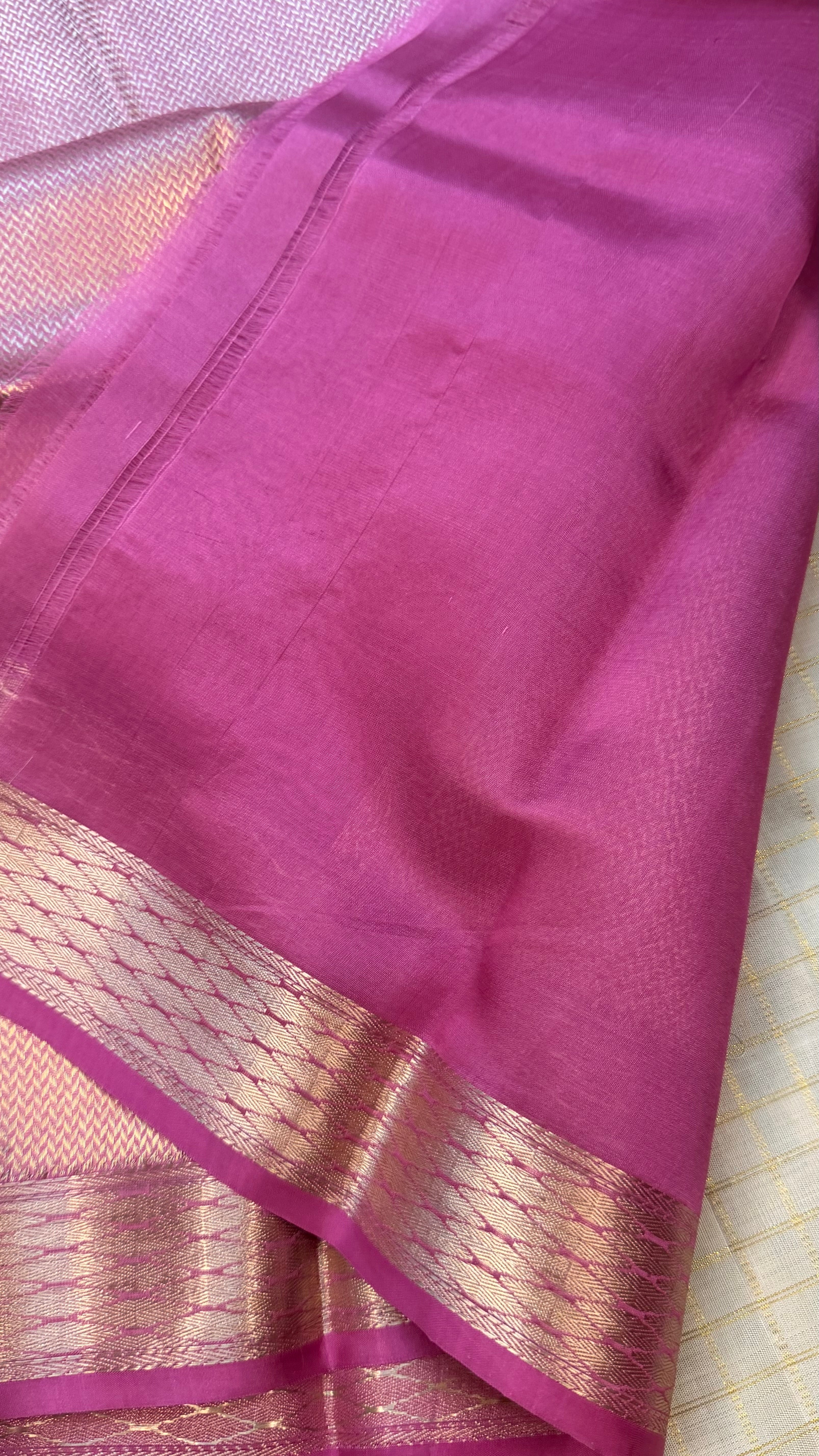 Ahalya bhai border traditional 6 phakri phool ghani Butta Chanderi silk