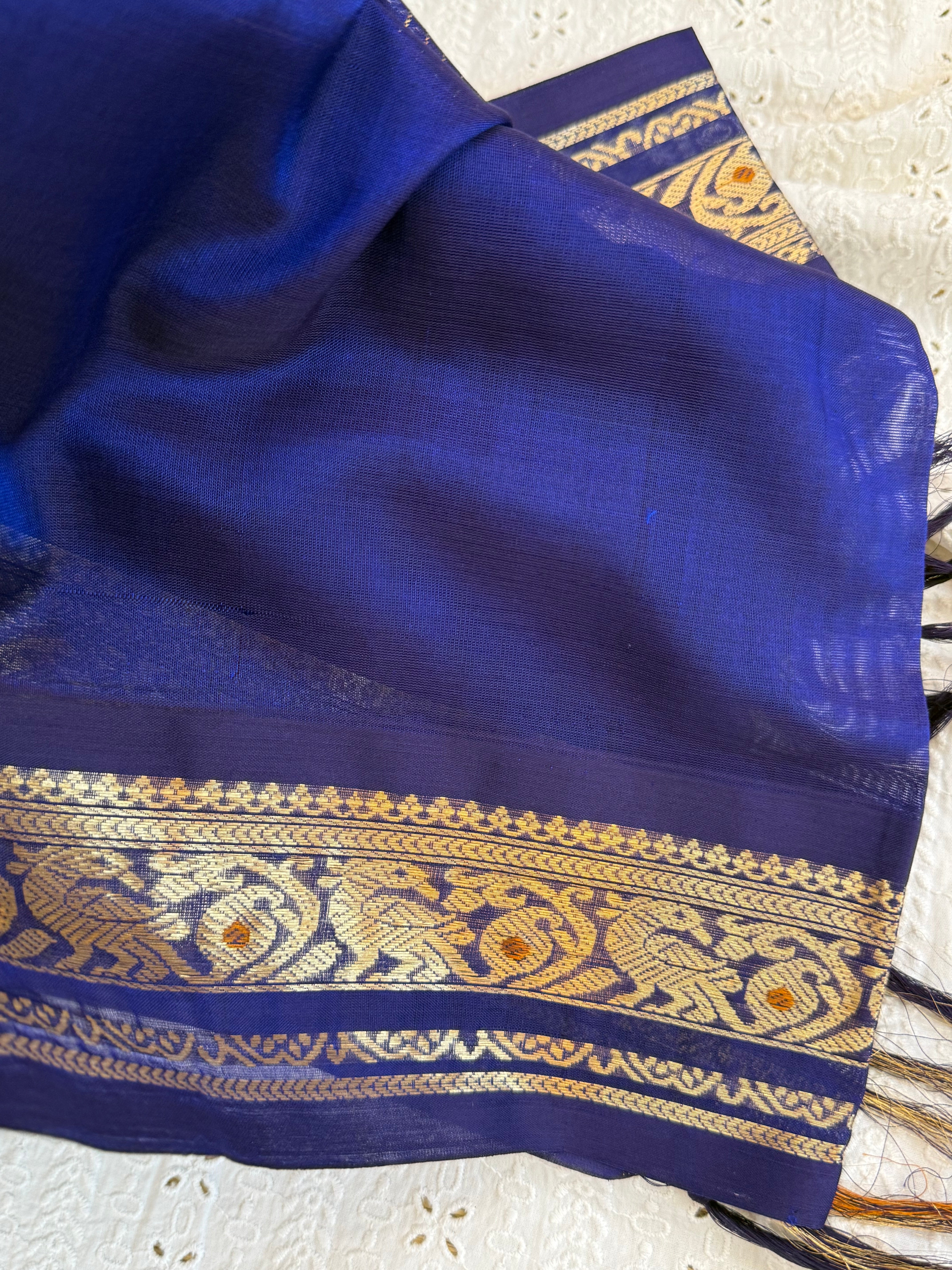 Royal blue vintage kattam / Premium Silk Cotton CL9740