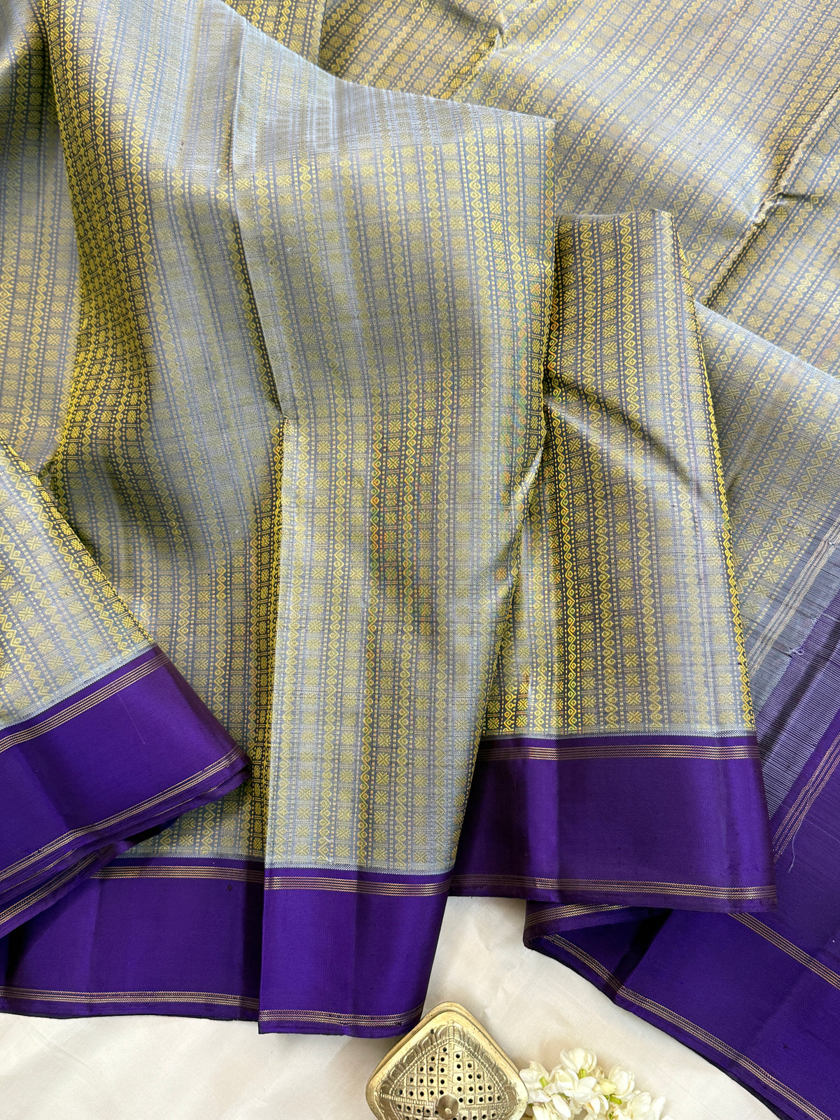 purple retta pet Body Thread work / kanjipuram silk saree clsa 11383