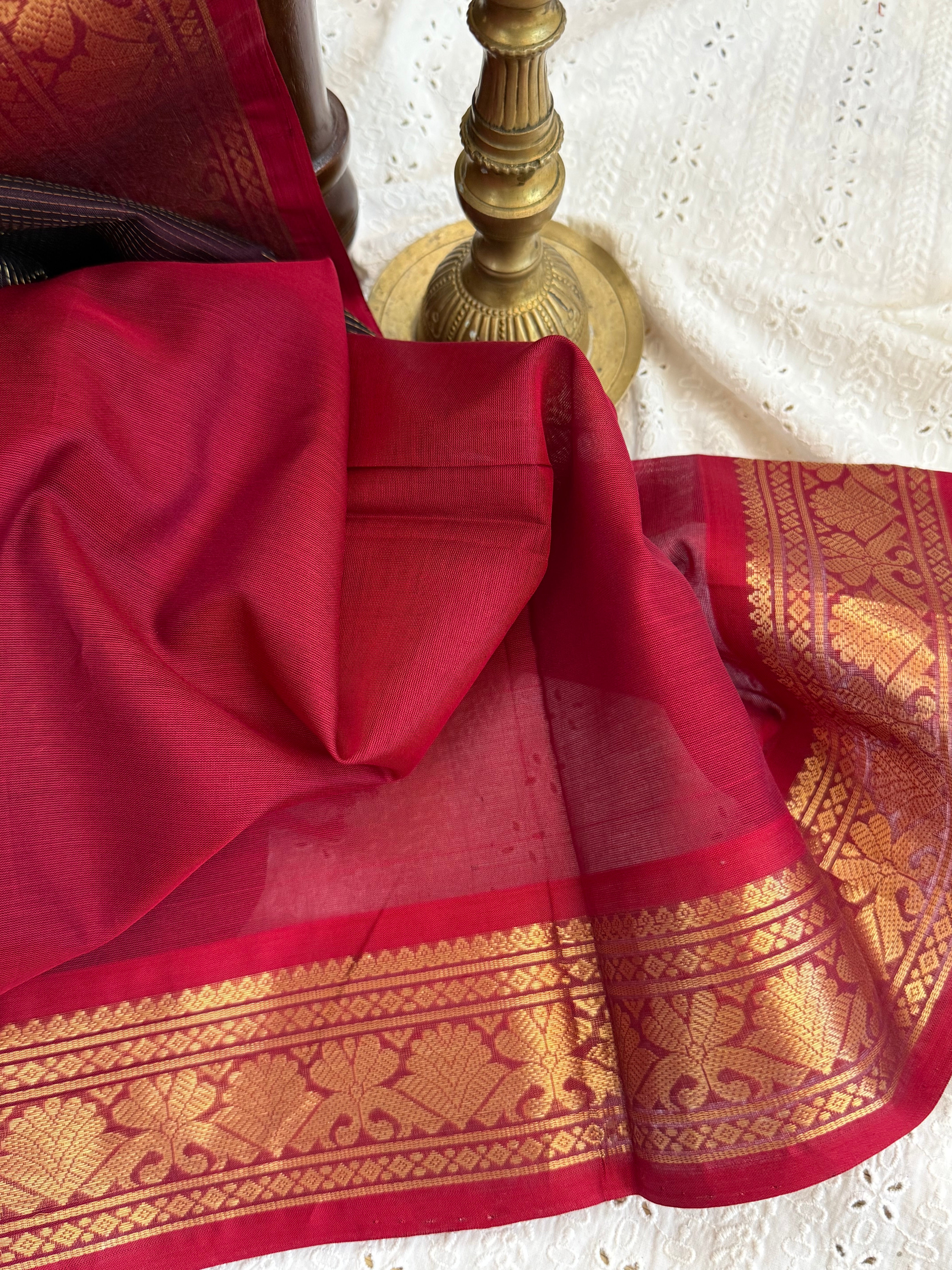 Deep brown and araku vairaoosi/ Premium Silk Cotton CL7295