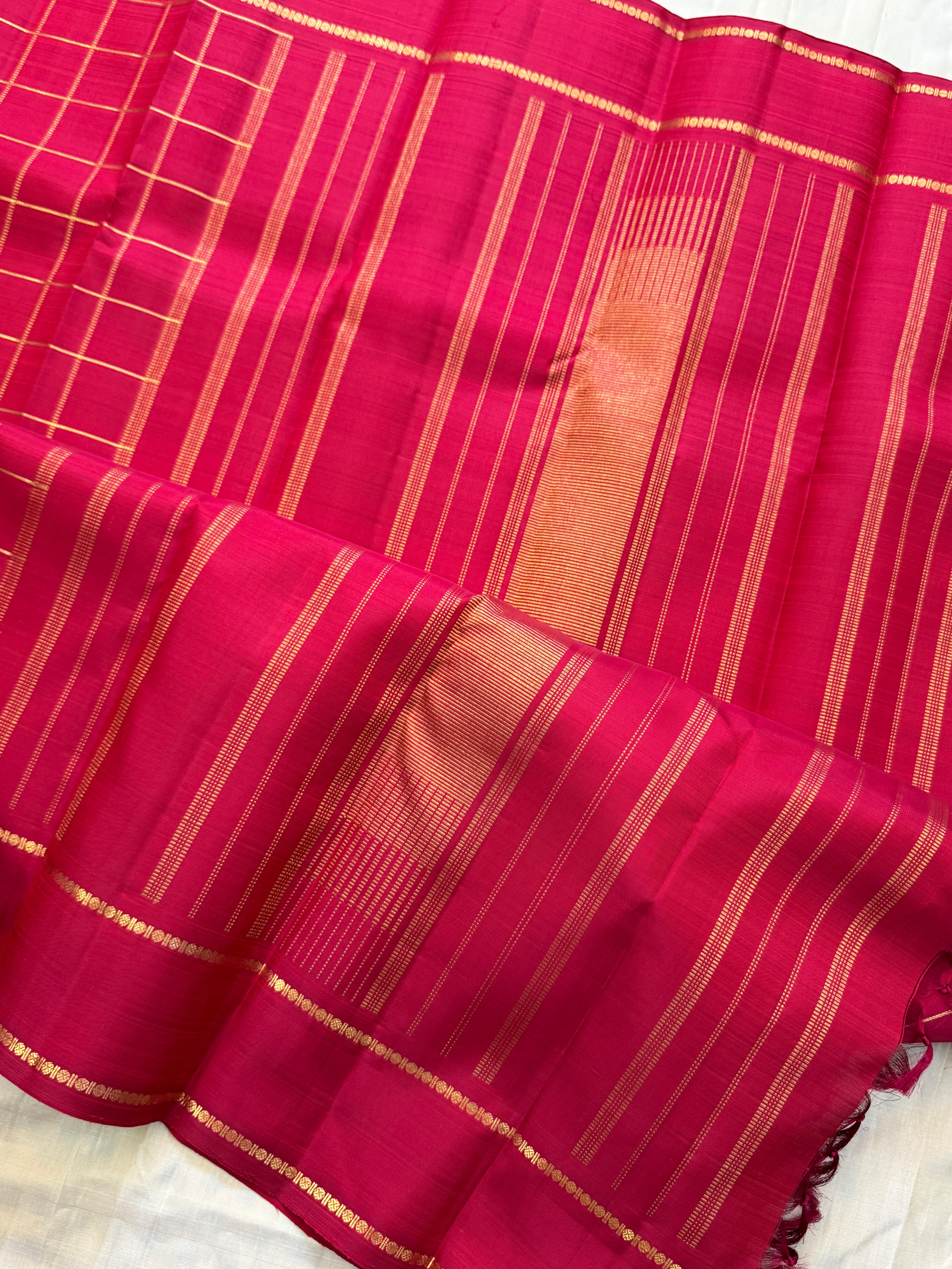 Red Zari Kattam / kanjipuram silk saree clsa 11594
