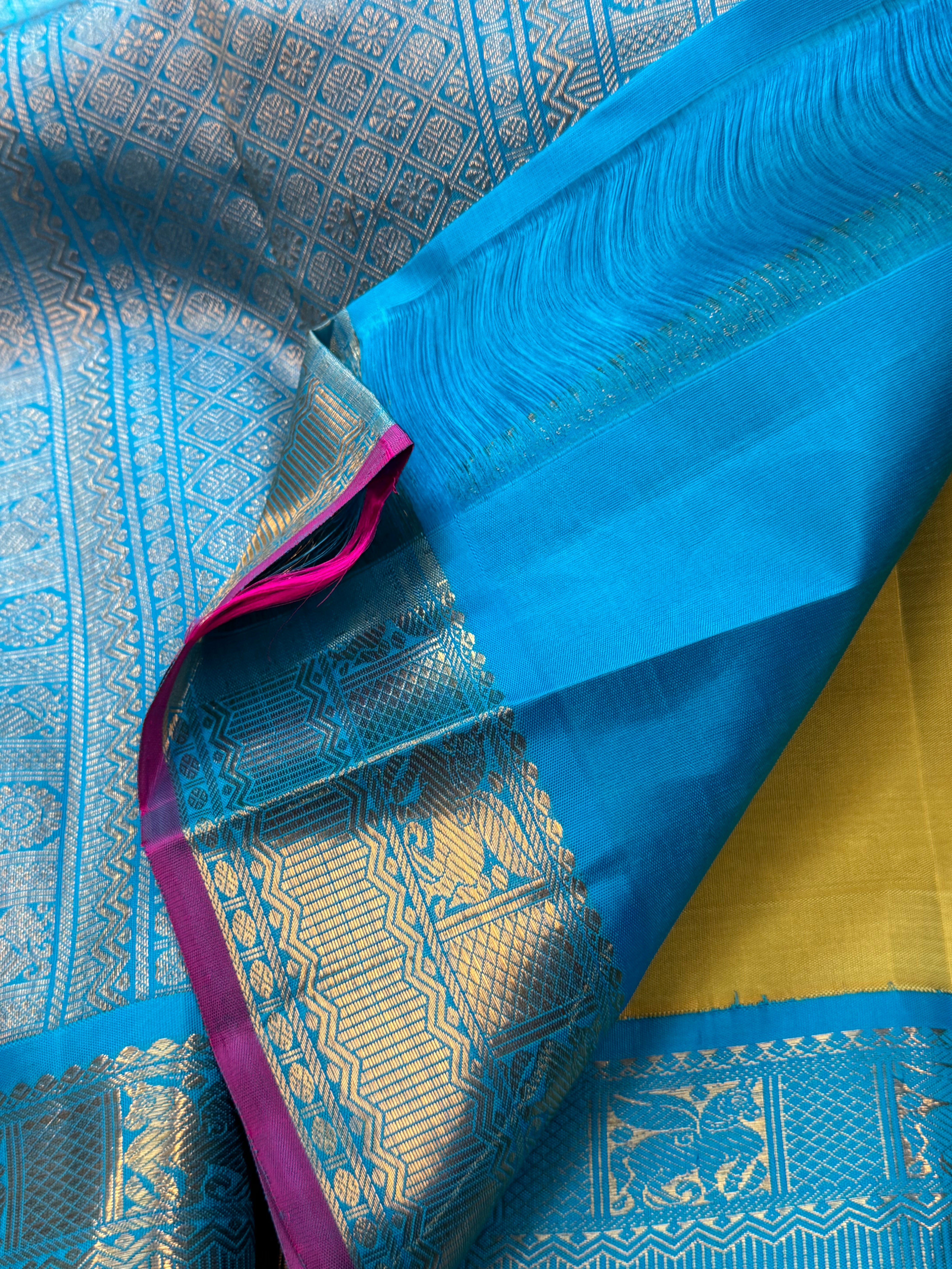Sampangi Green korvai : kanjipuram silk