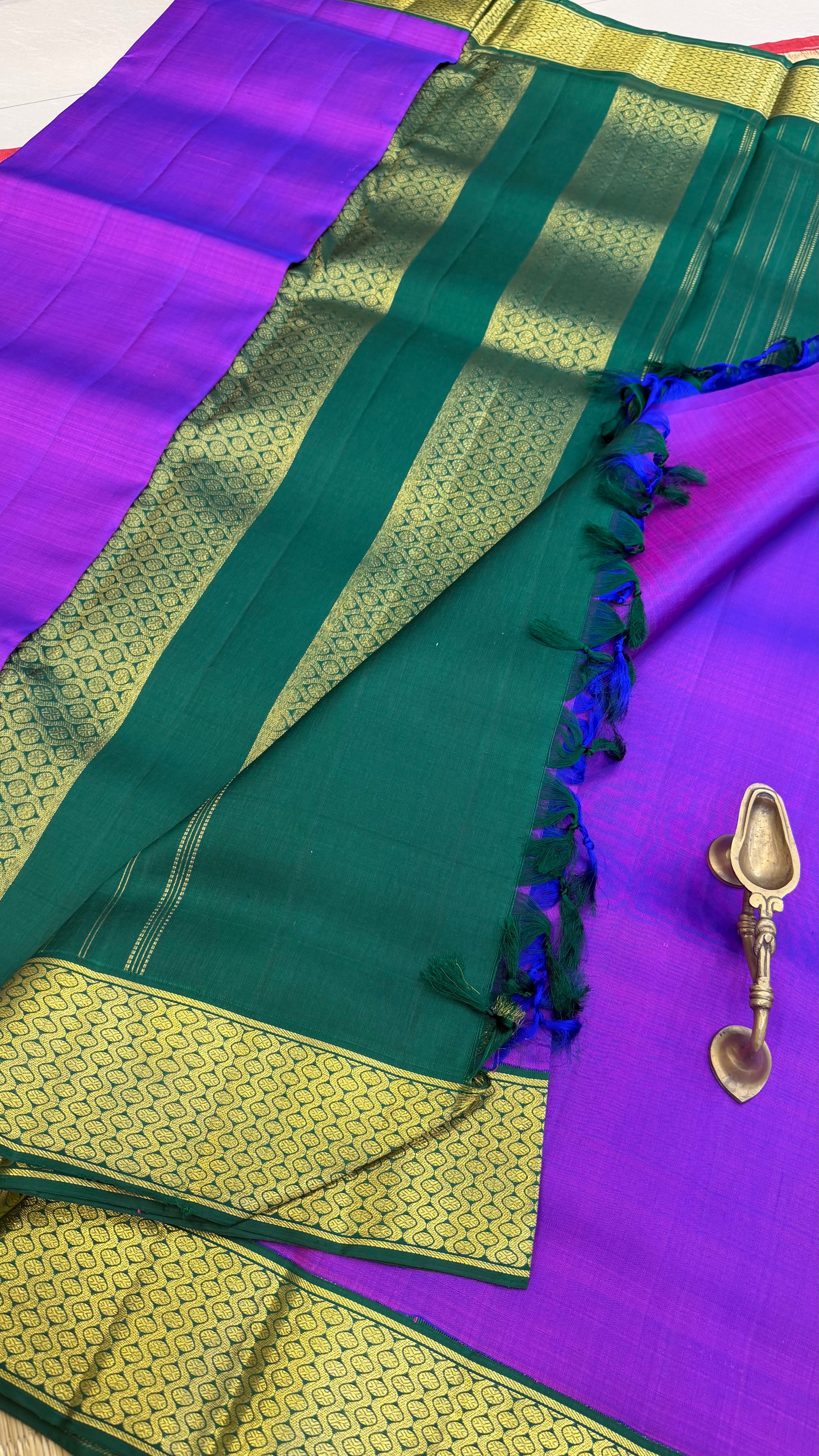 10 yards korvai Kanjipuram silk