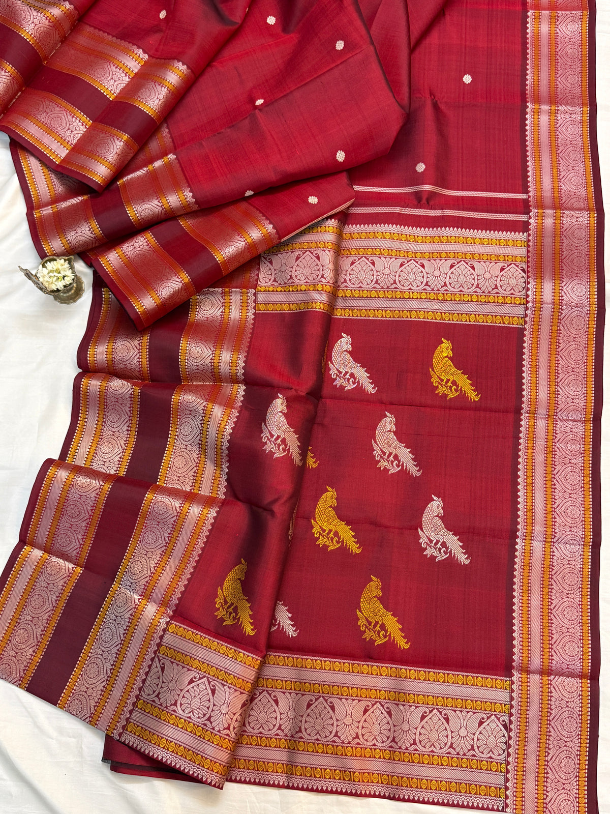 Festivel edit _Special edition _long border with body thread butta silk saree/clsa 12410
