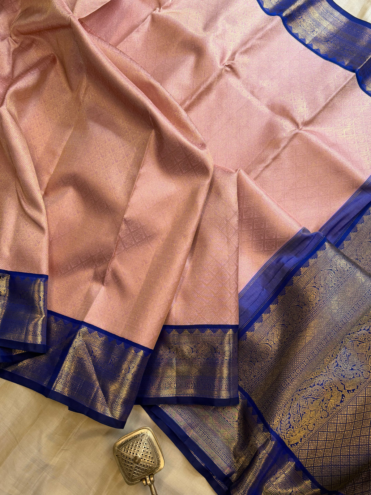 Bridal-body checks and annam zari butta Korvai / Kanjipuram silk saree clsa 4265