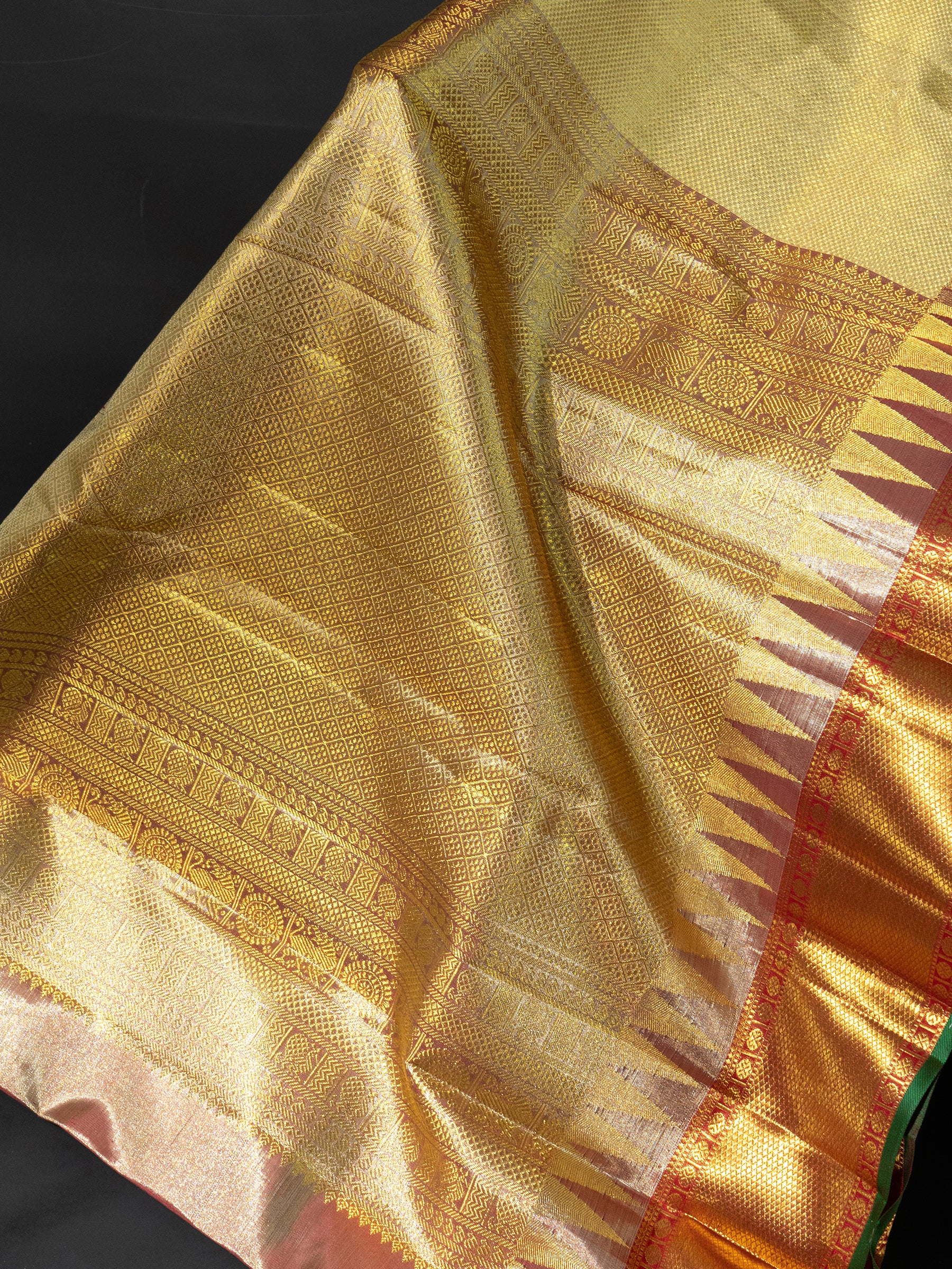 Tissue saree brocade one of a kind pure Zari Kanjipuram saree