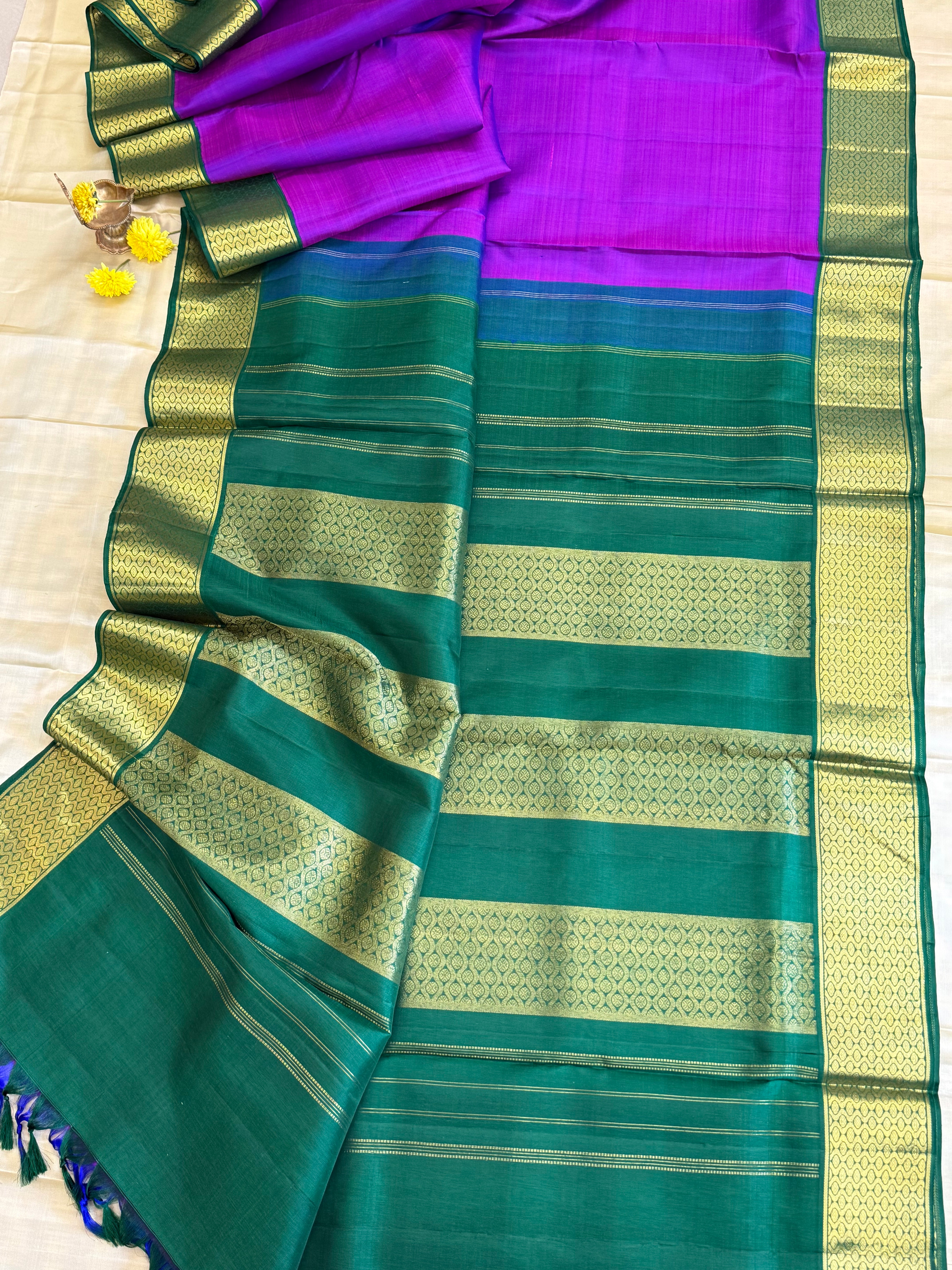 10 YARDS KORVAI / KANJIPURAM SILK SAREE CLSA 8920