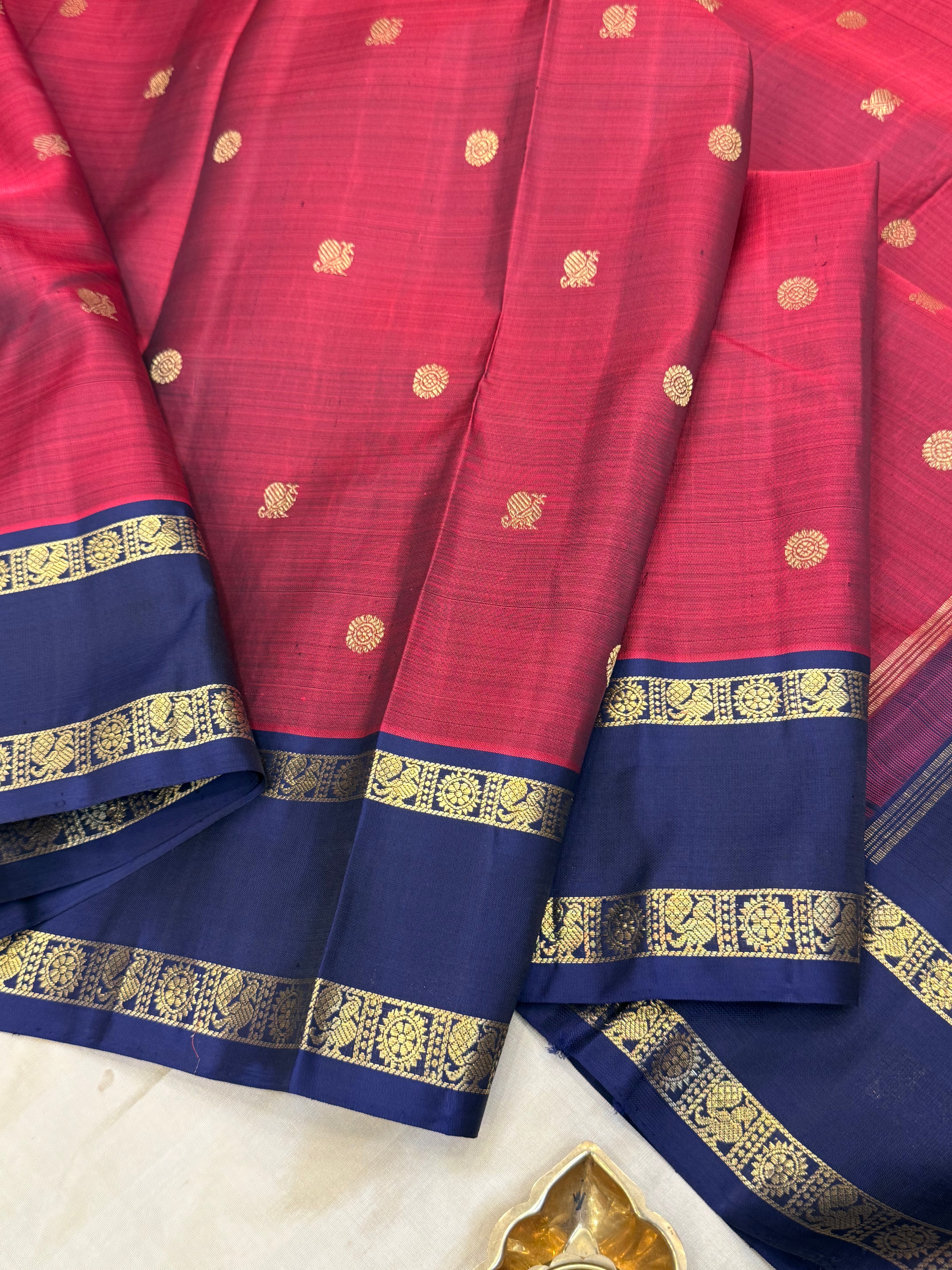 Kalyani : deep brick retta pet  / kanjipuram silk