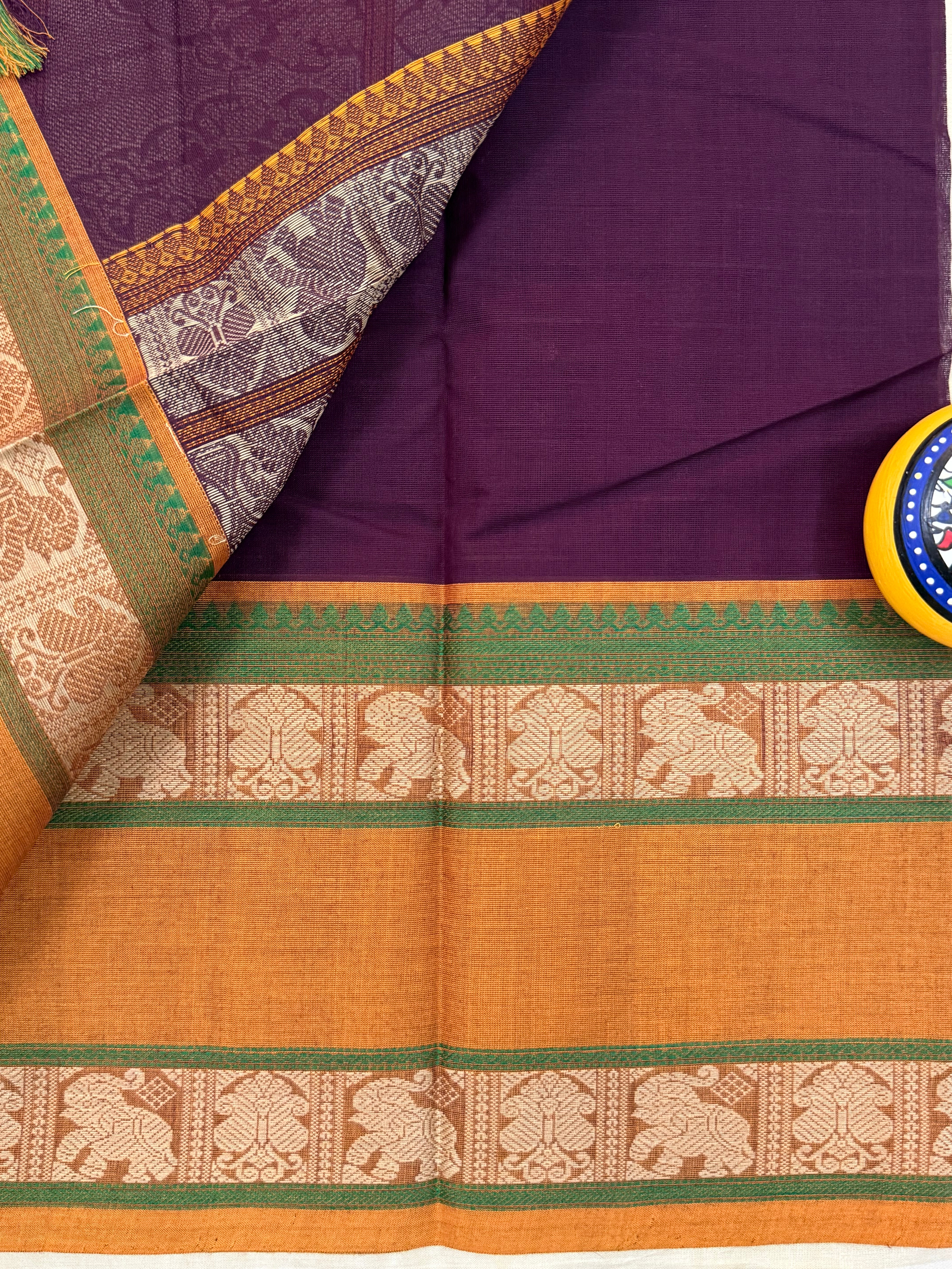 Deep purple lakshambutta/ Kanchi Cotton CL5820