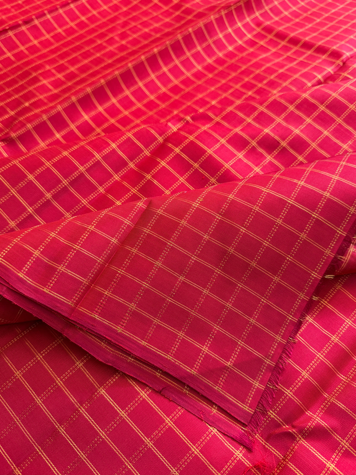 Red zari kattam / Kanjipuram silk blouse fabric  CLSA11381 (per metre)