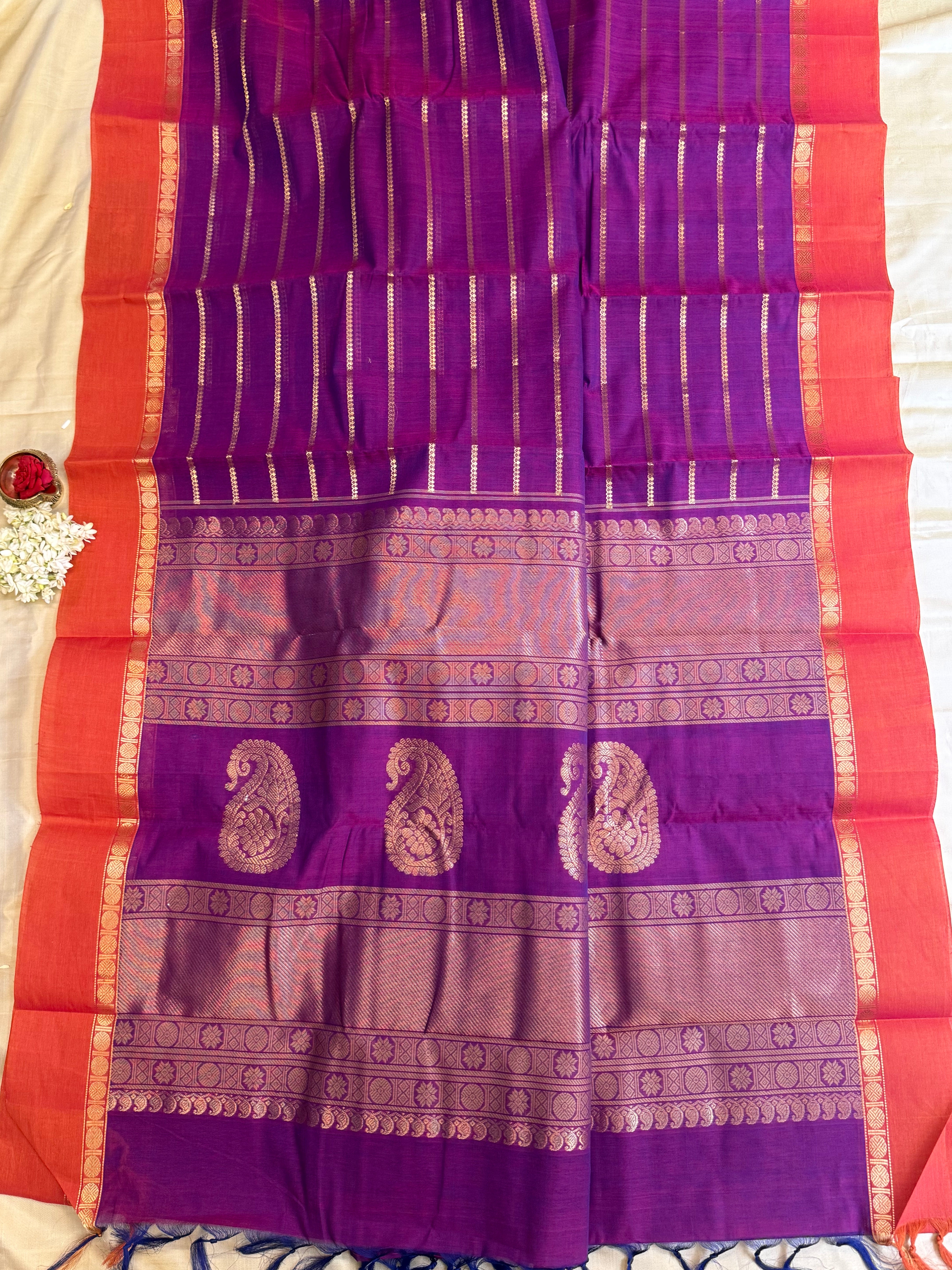 Purple veldhari / Kanchi Cotton