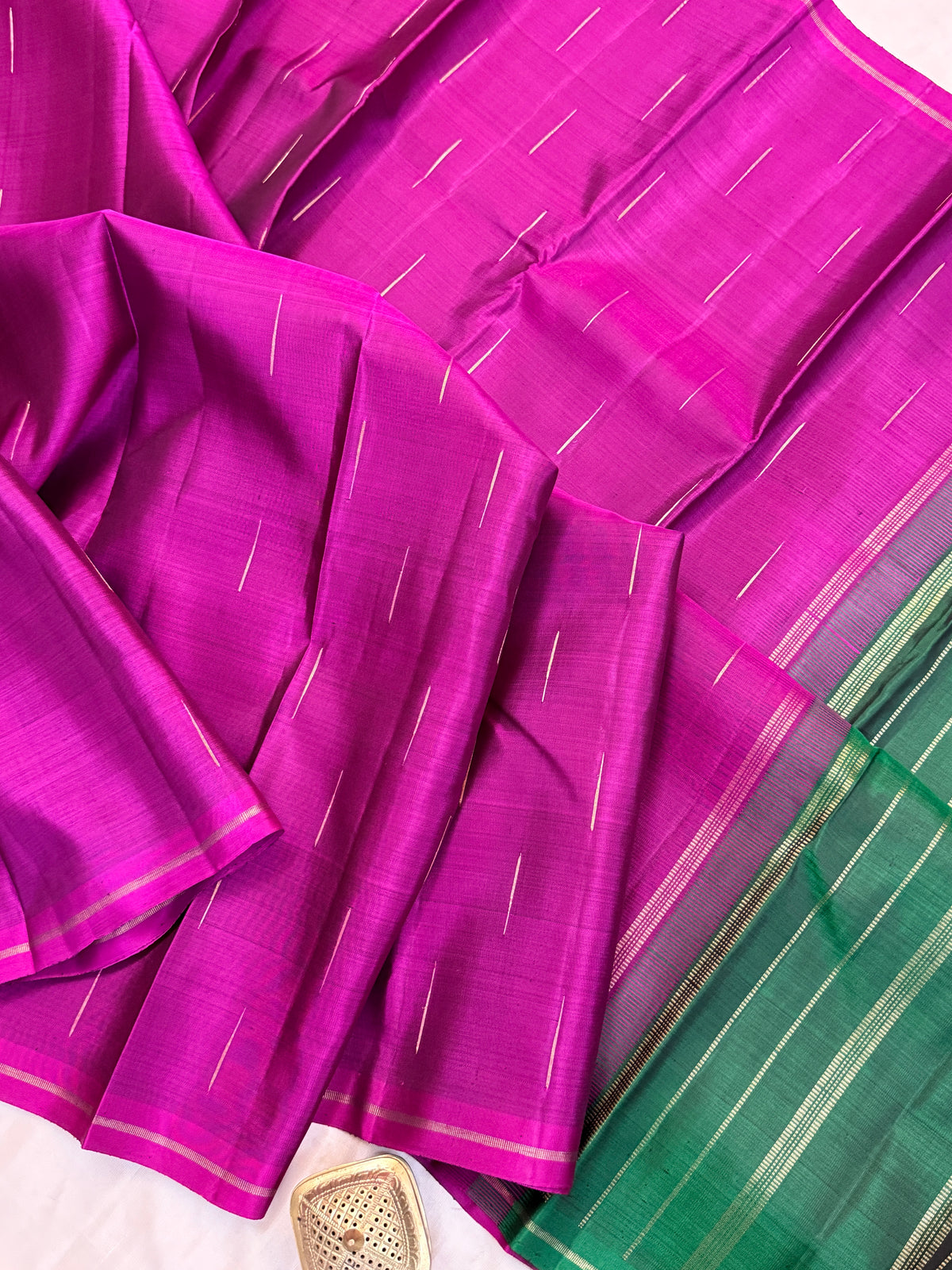 Majenta raindrops pure Zari/ kanjipuram silk saree clsa 990