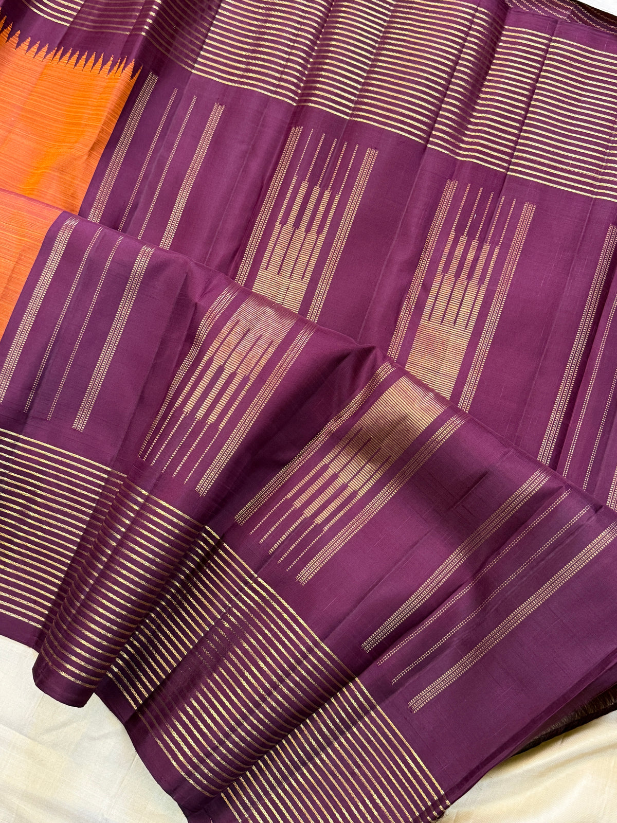 Vintage Korvai / kanjipuram silk sarees clsa 11598
