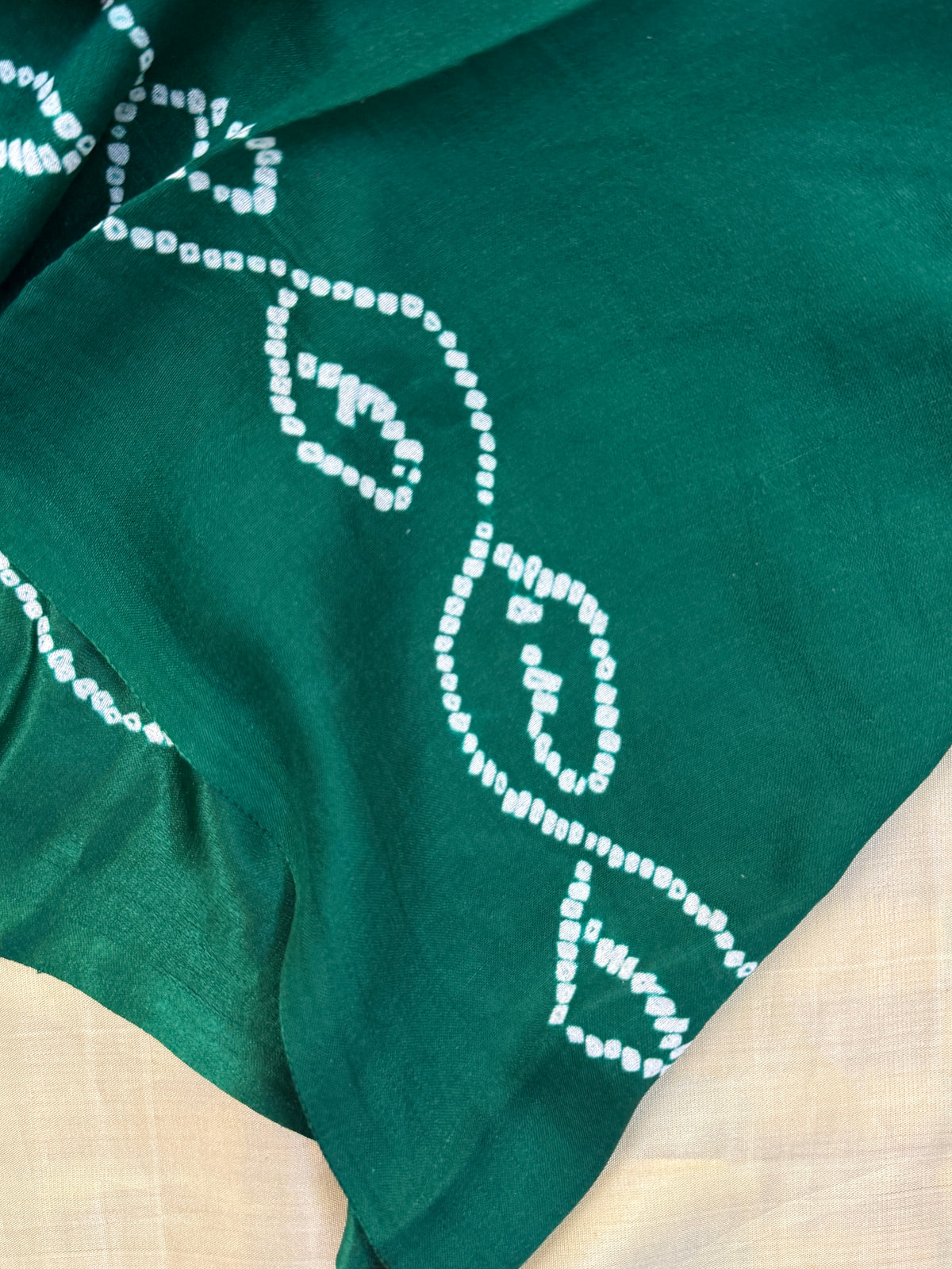 Green bandhini and gajji silk saree clsa 11943