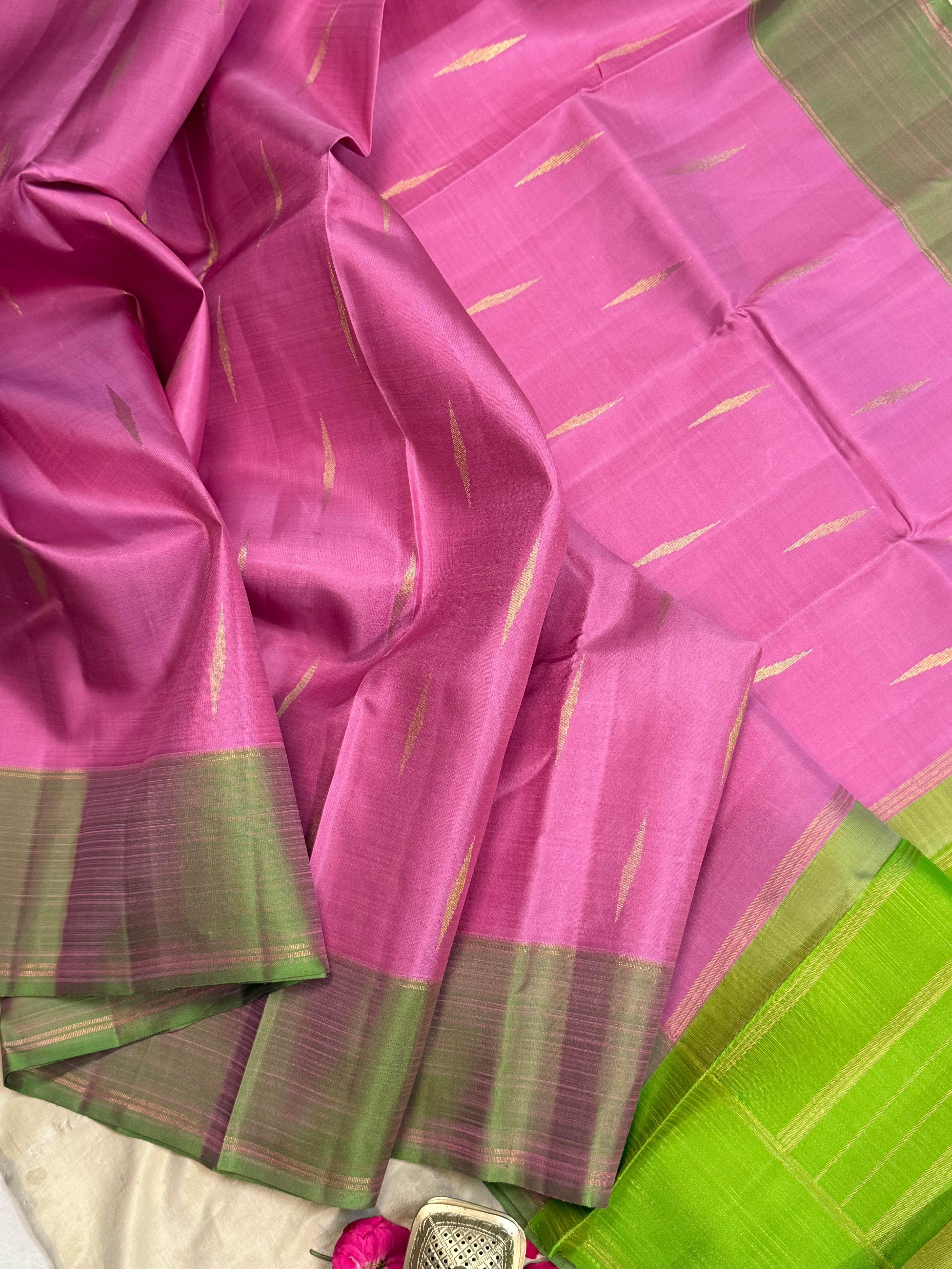 Pink and green / Kanjipuram silk CLSA6456
