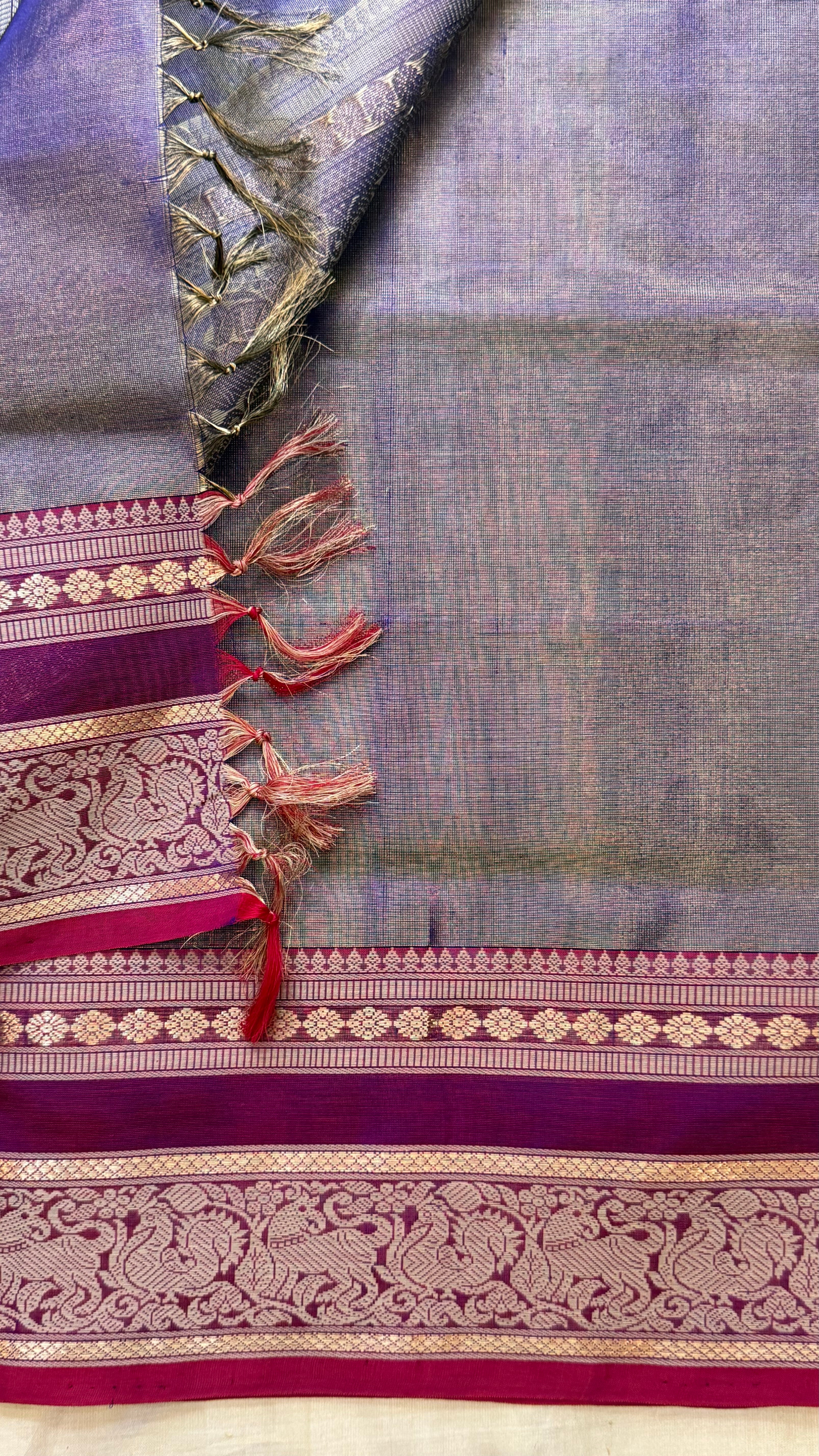 Lavender tissue Kattam silk cotton.