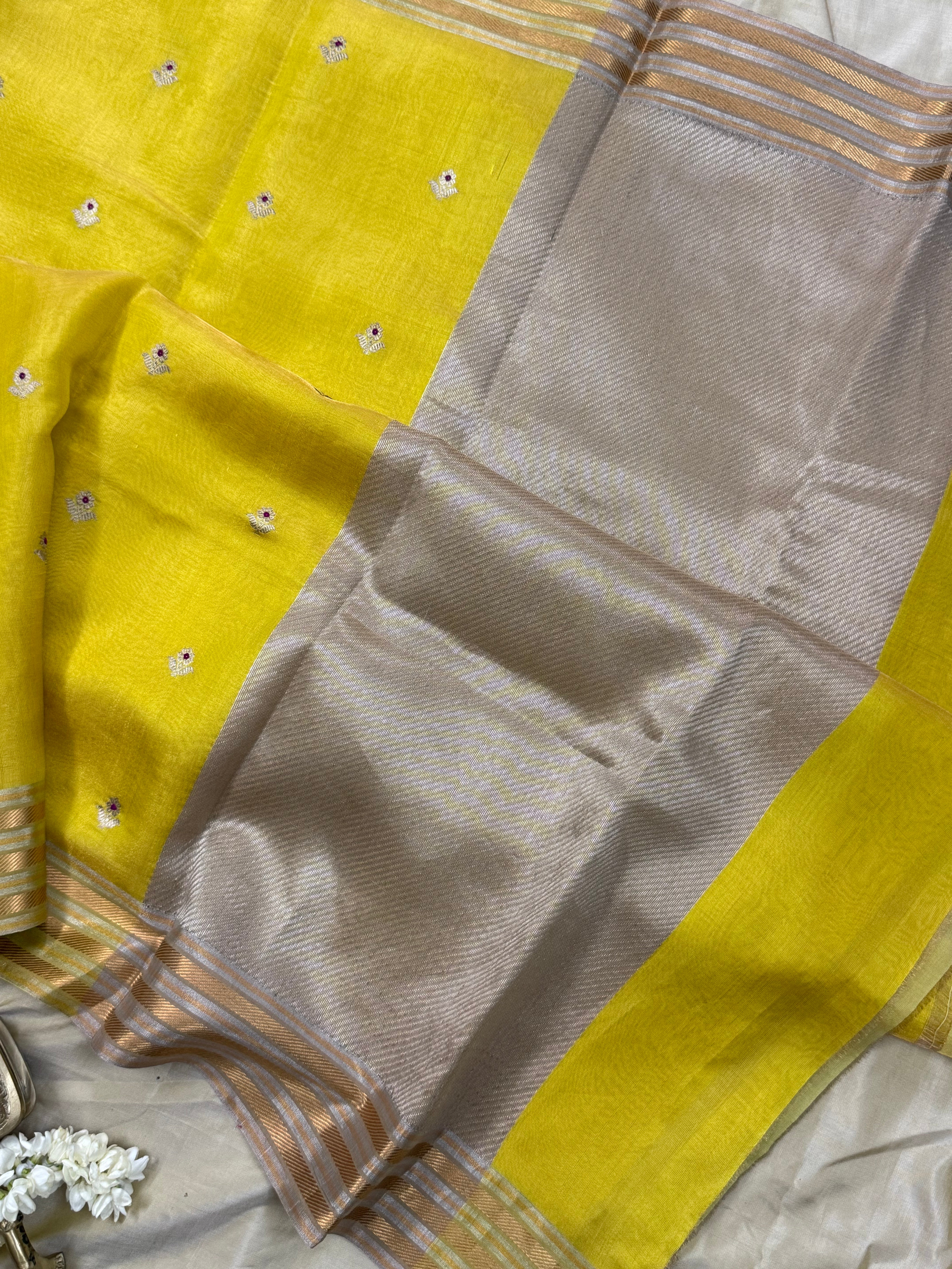 Lemon yellow / Chanderi Silk