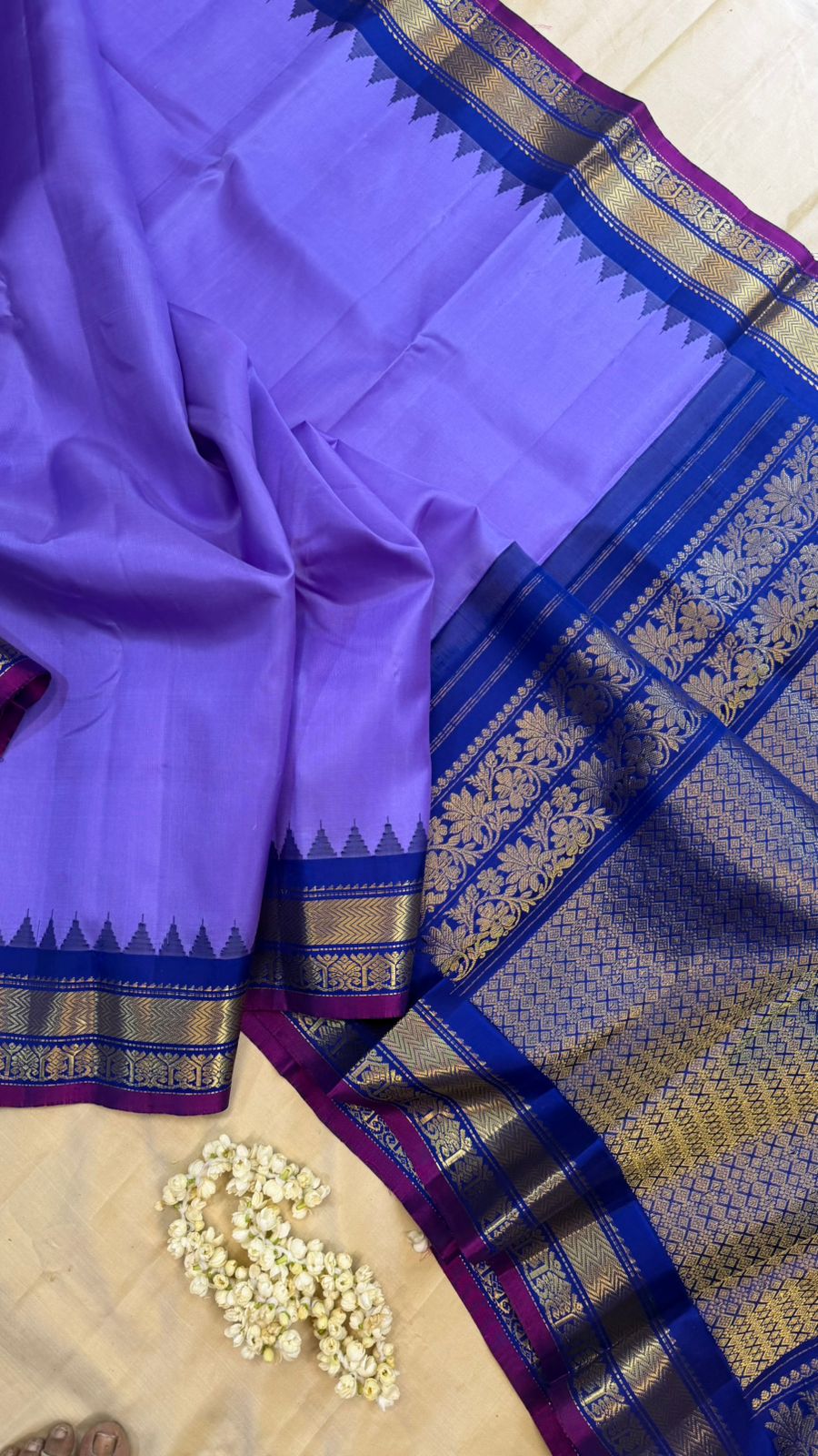 December poo and blue / Gadwal silk